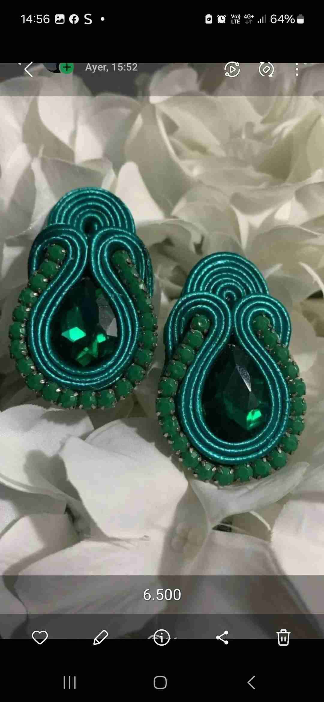 Aros artesanales verdes - miniatura 4