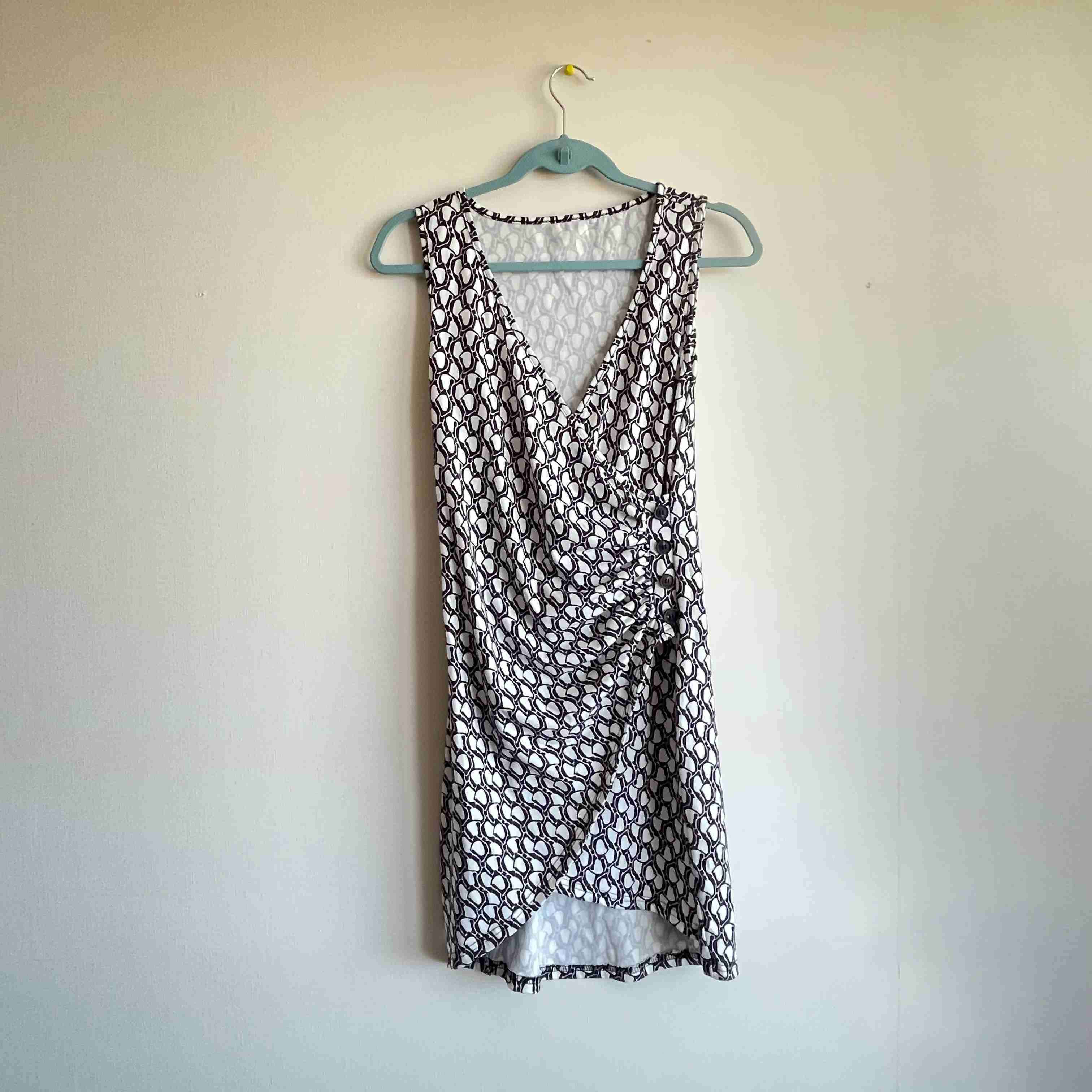 Vestido Blanco y Negro S - miniatura 1