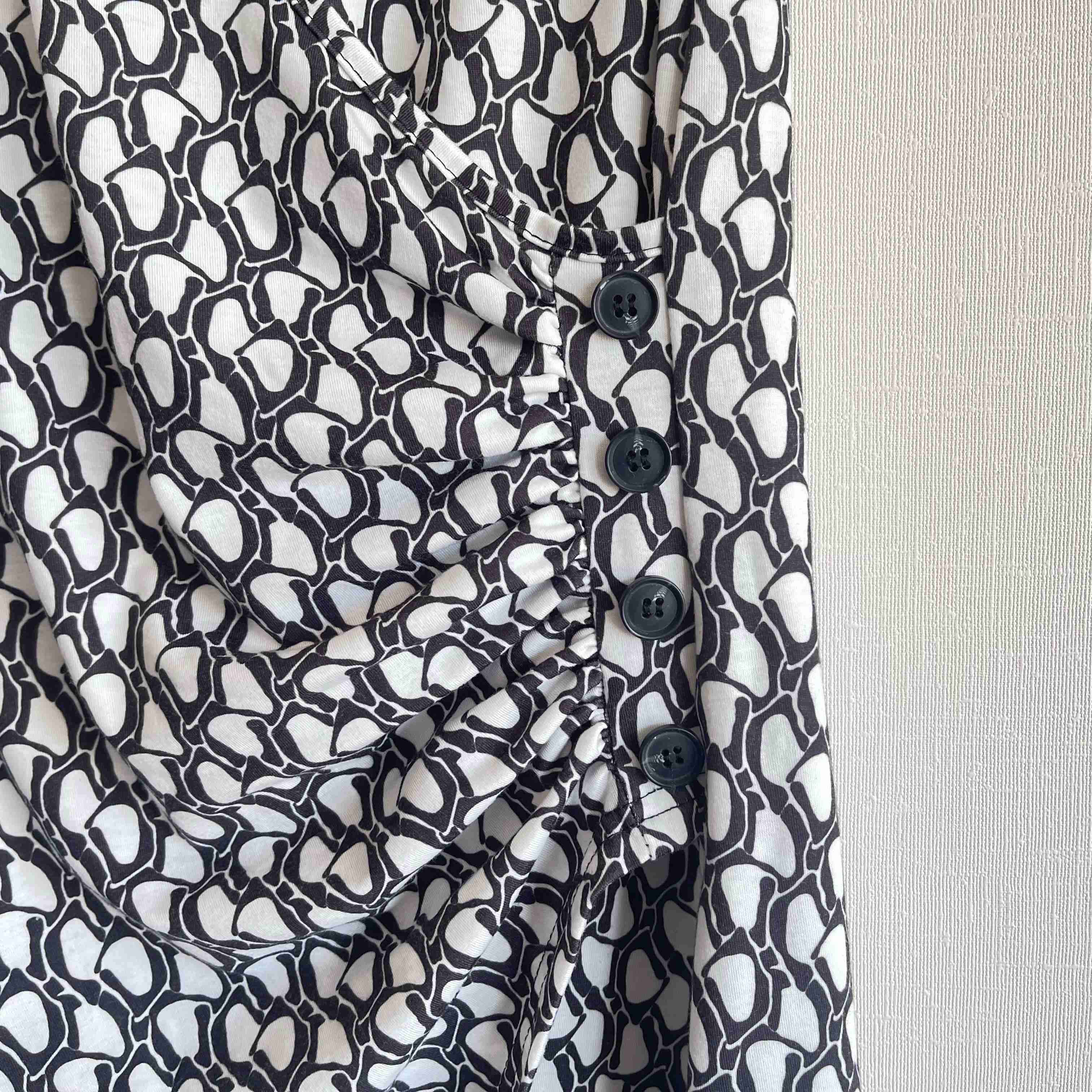 Vestido Blanco y Negro S - miniatura 2