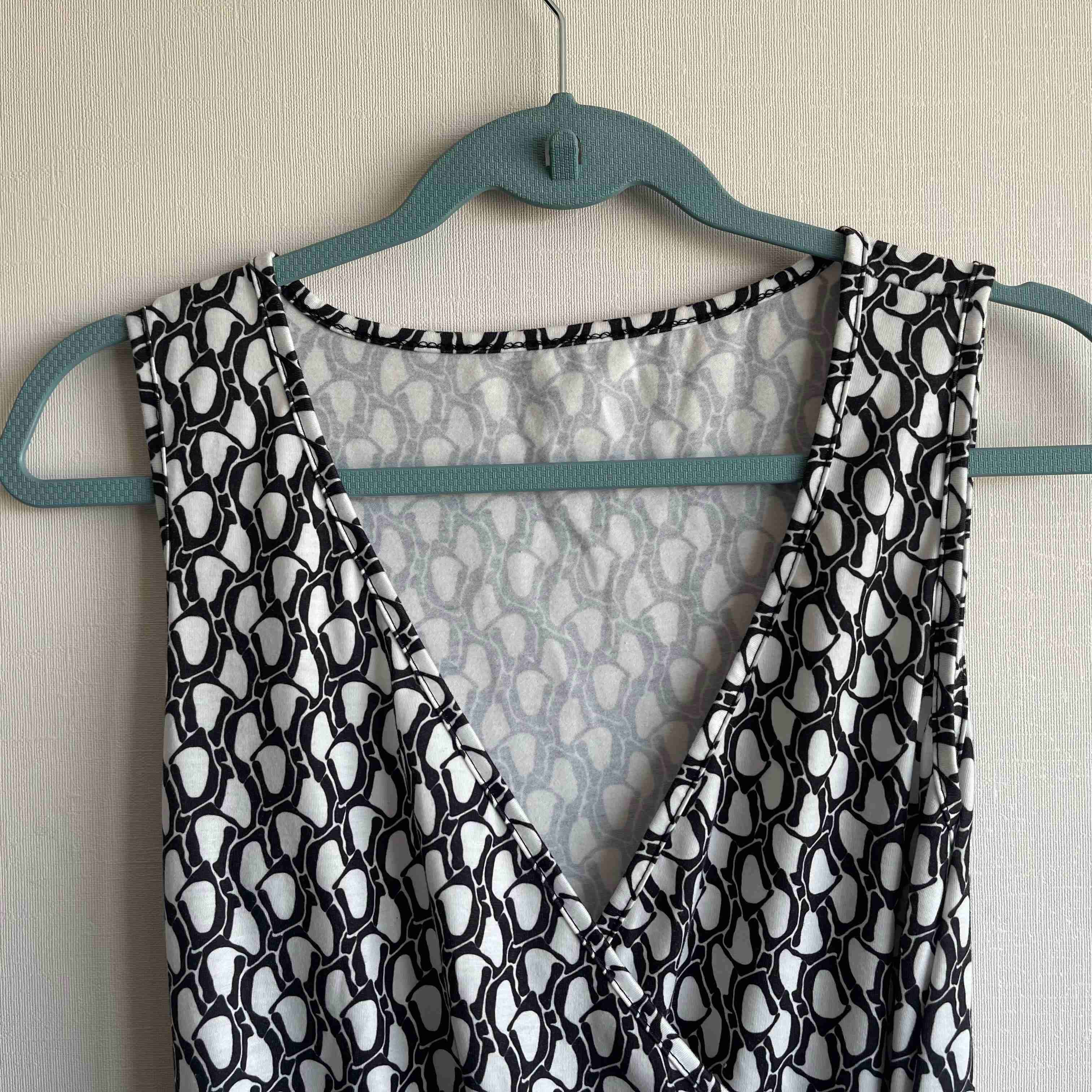 Vestido Blanco y Negro S - miniatura 3