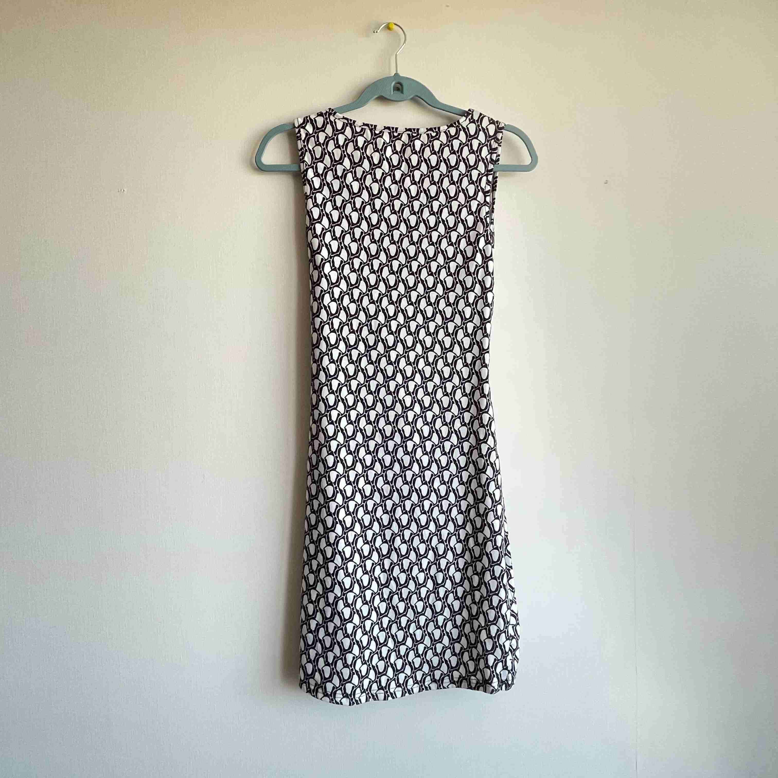 Vestido Blanco y Negro S - miniatura 4