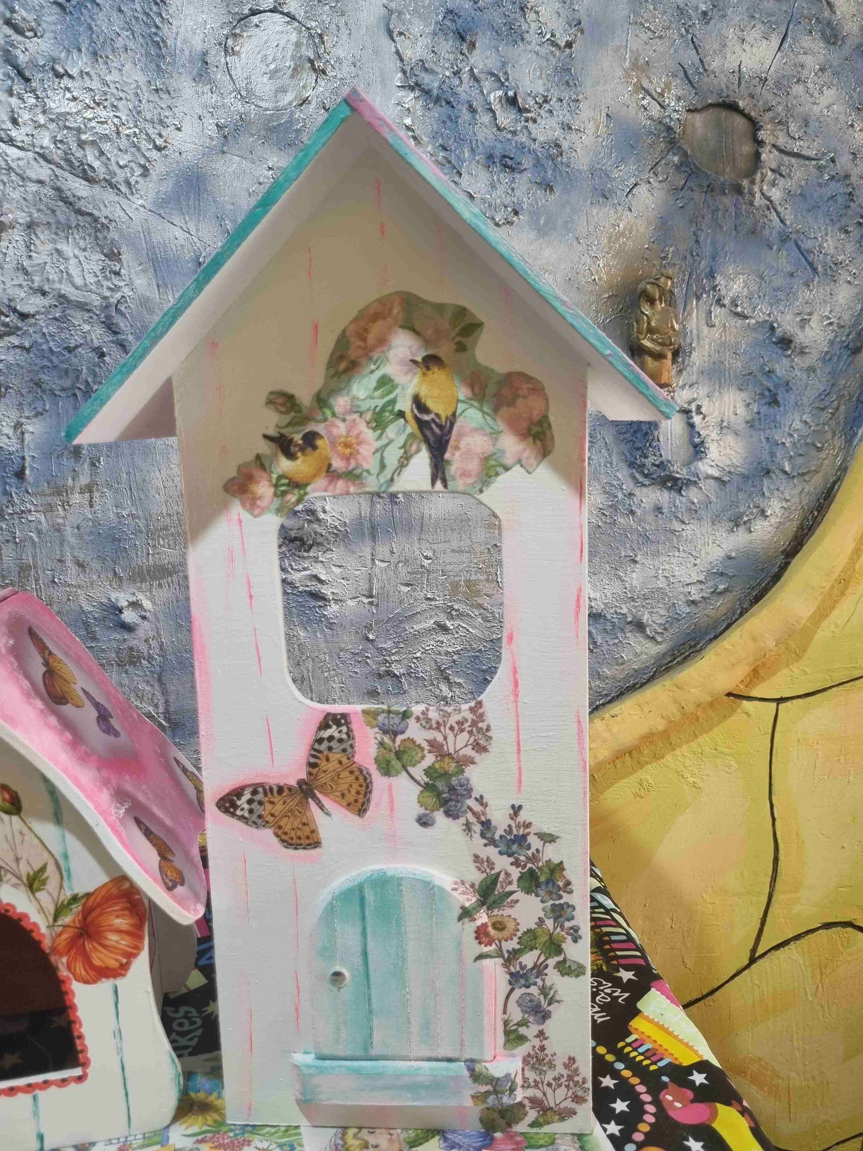 Casita medidor decorativa de madera - miniatura 1