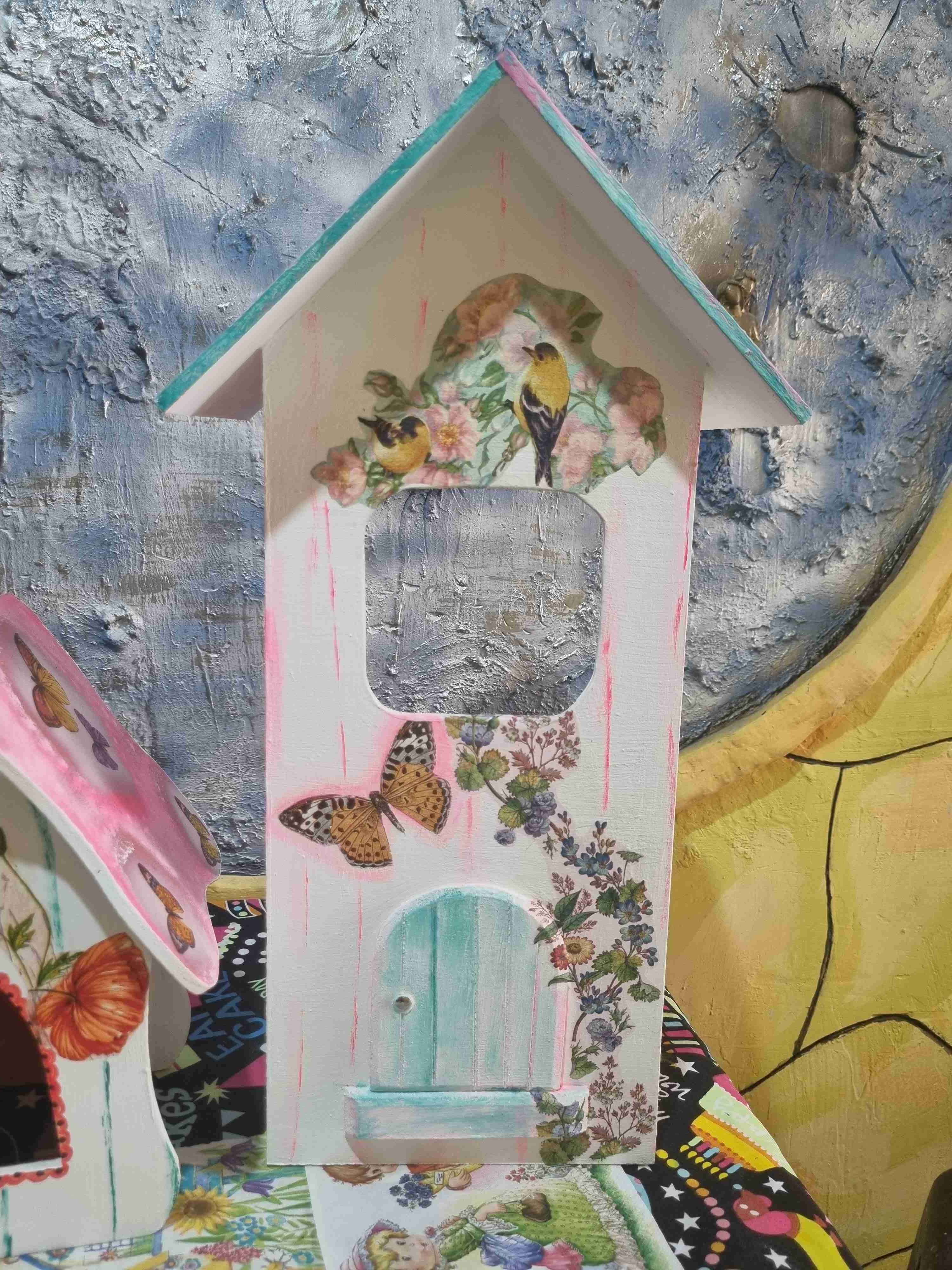 Casita medidor decorativa de madera - miniatura 3