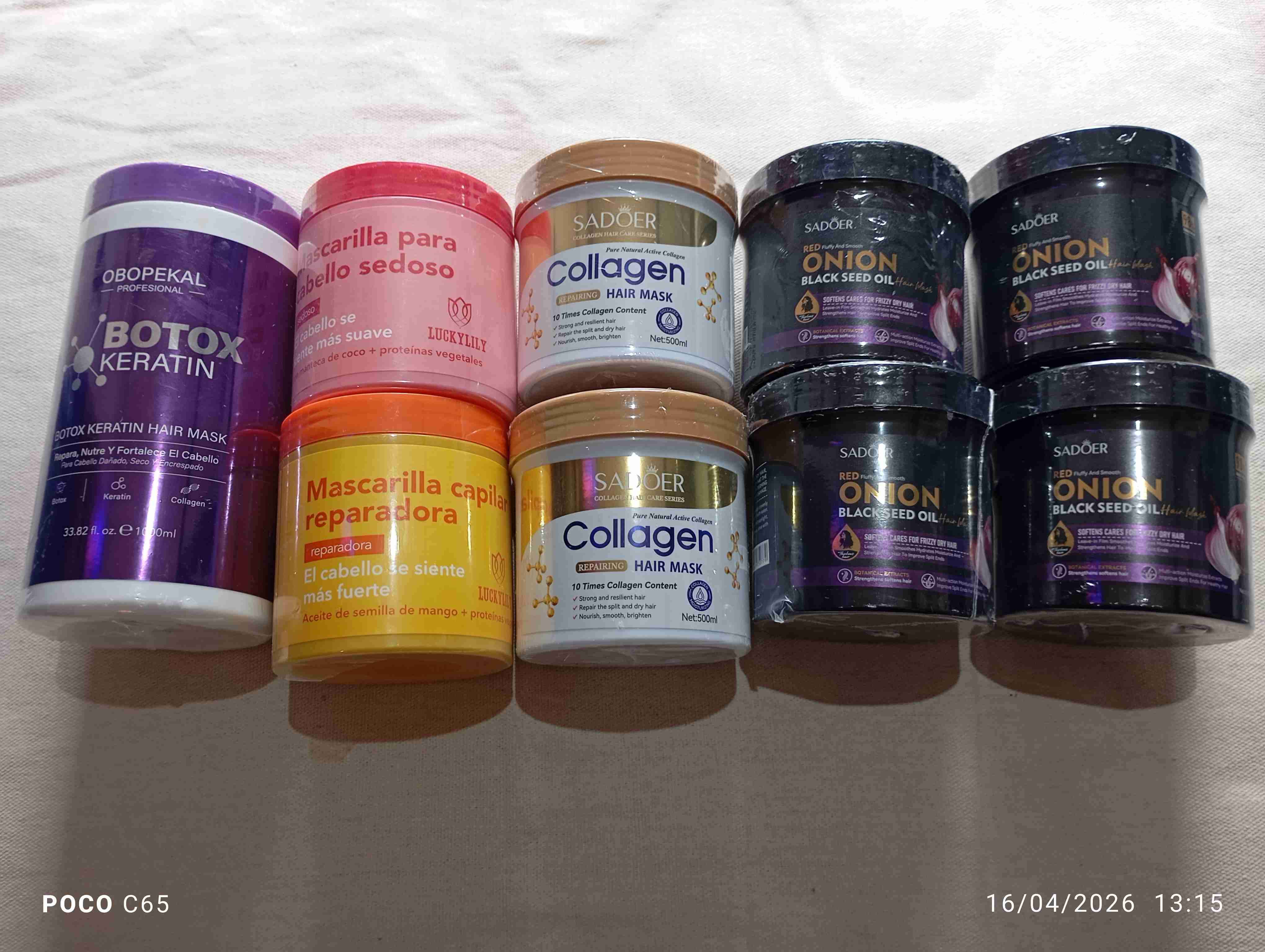 Lote Set de mascarillas capilares