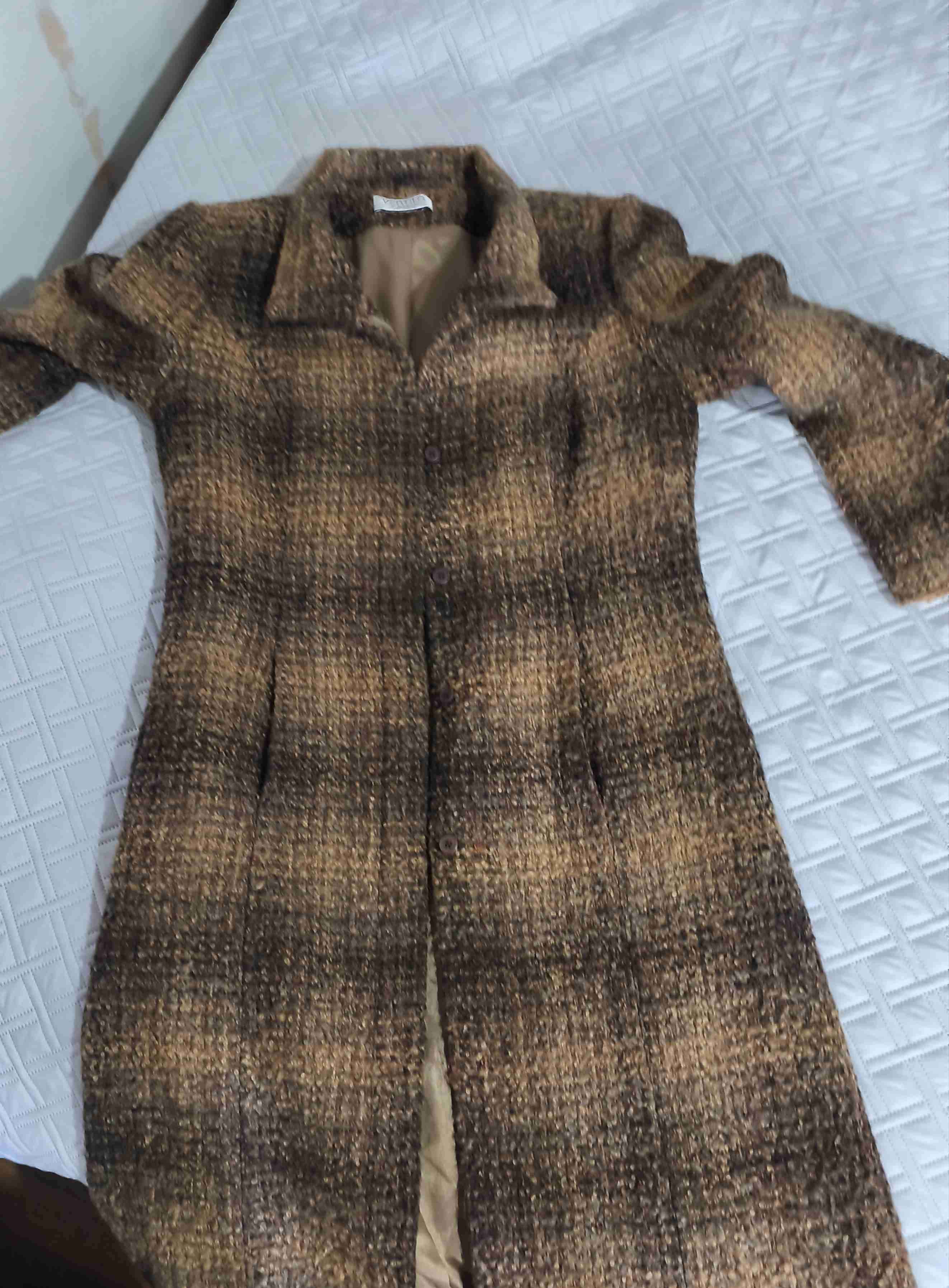 Abrigo de lana marrón