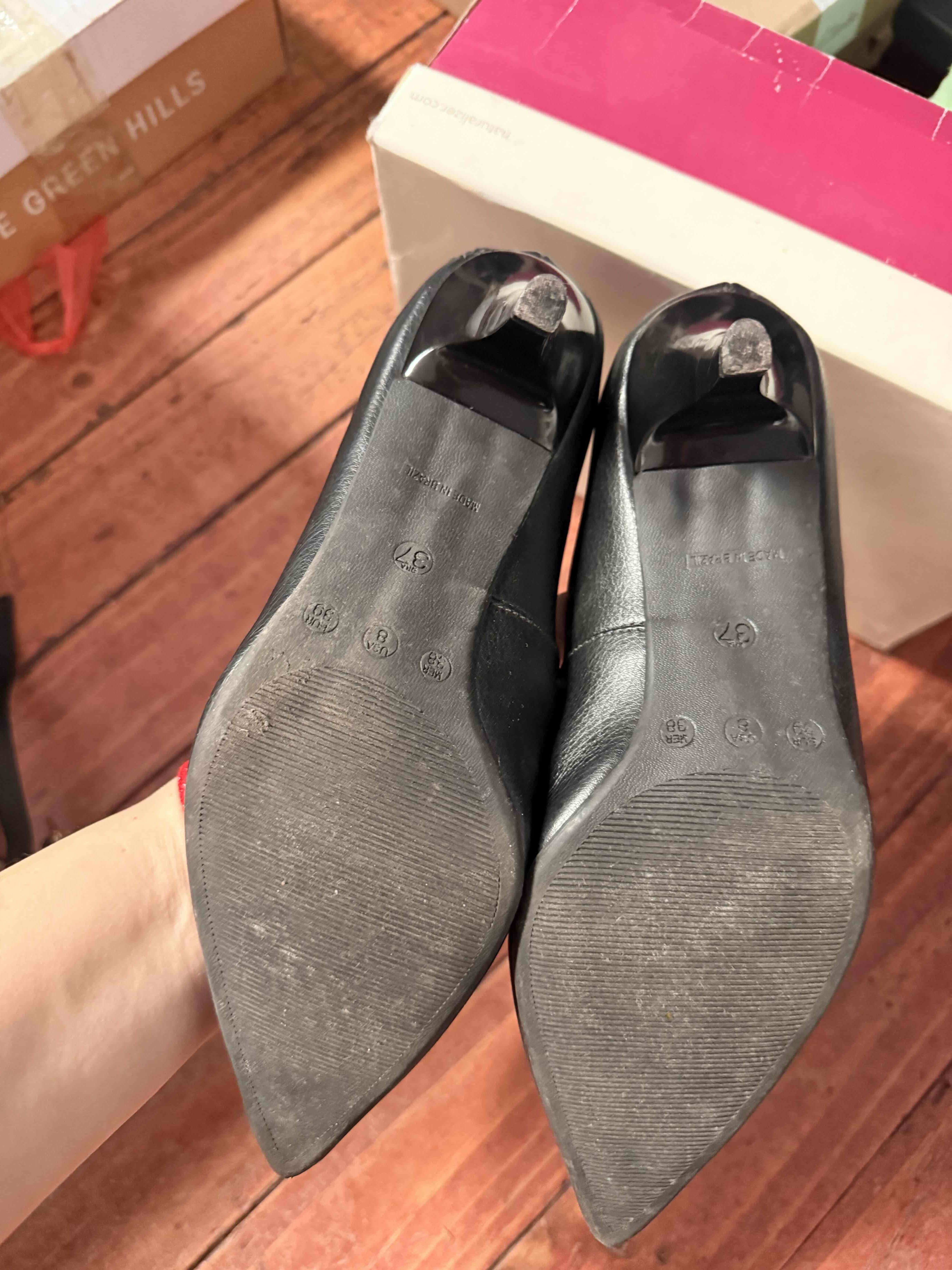 Zapatos de taco negro Vía Uno - miniatura 3