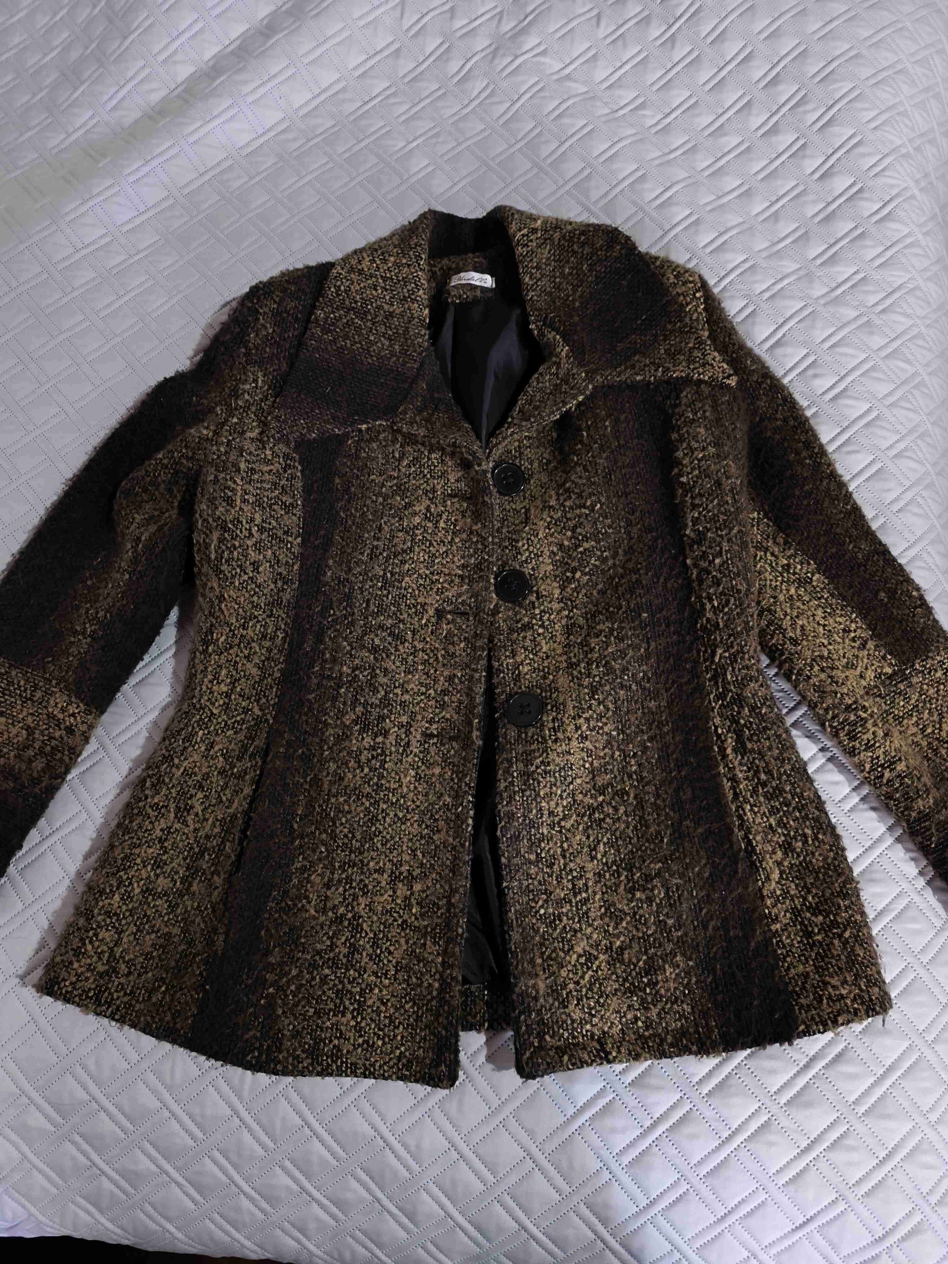 Abrigo de lana marrón