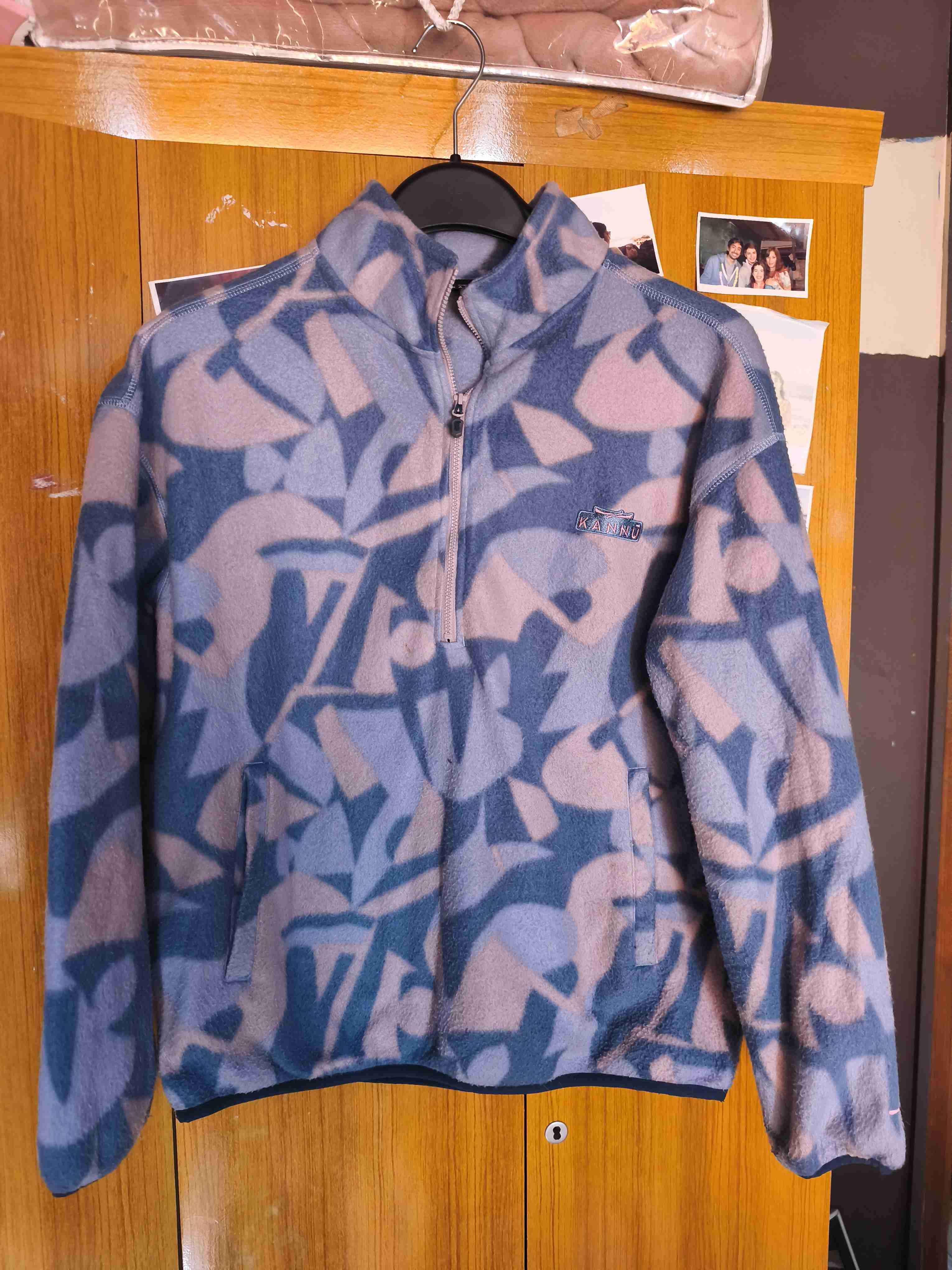 Polar fleece azul estampado