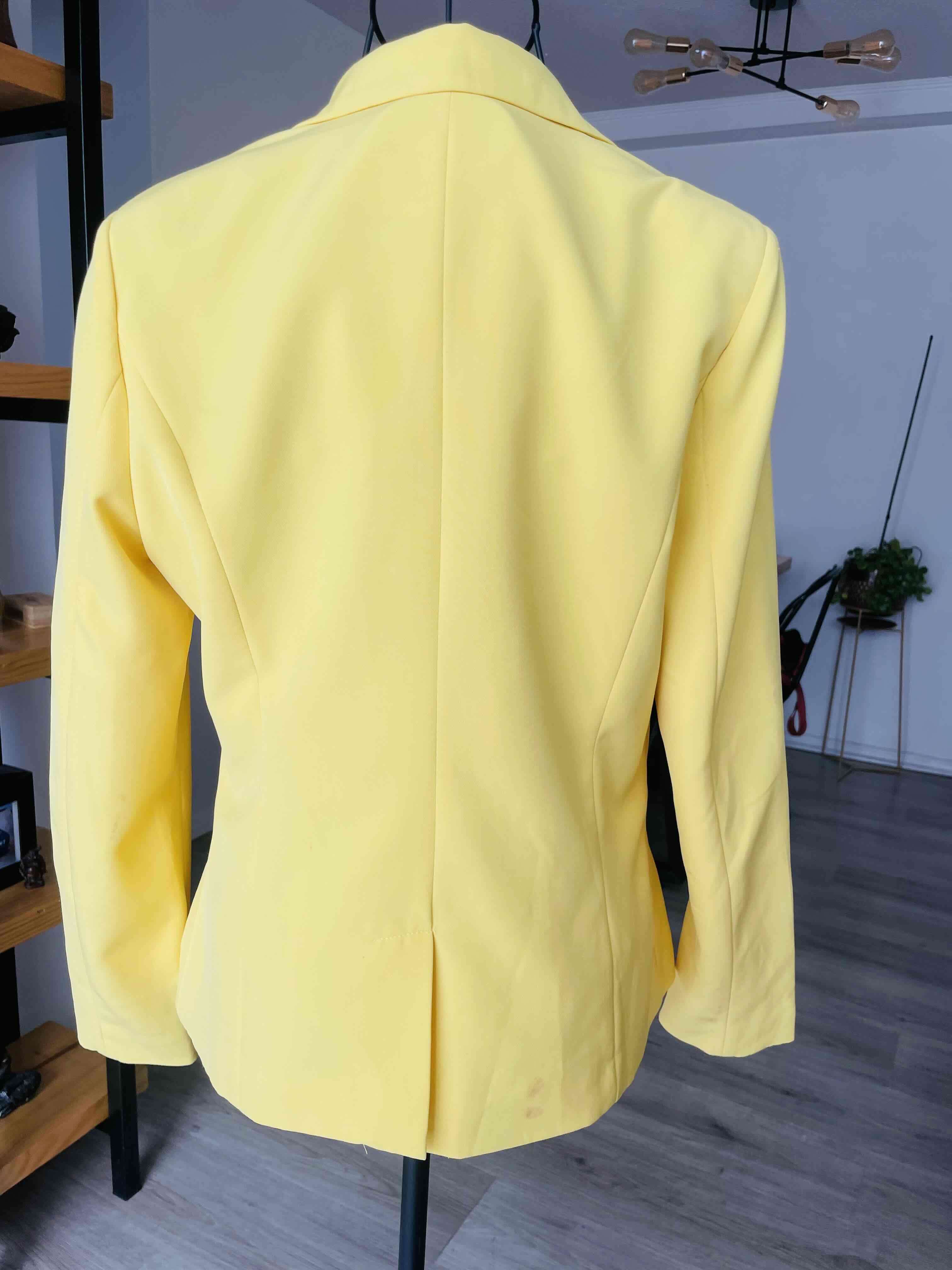 Blazer amarillo estiloso, talla M - miniatura 2
