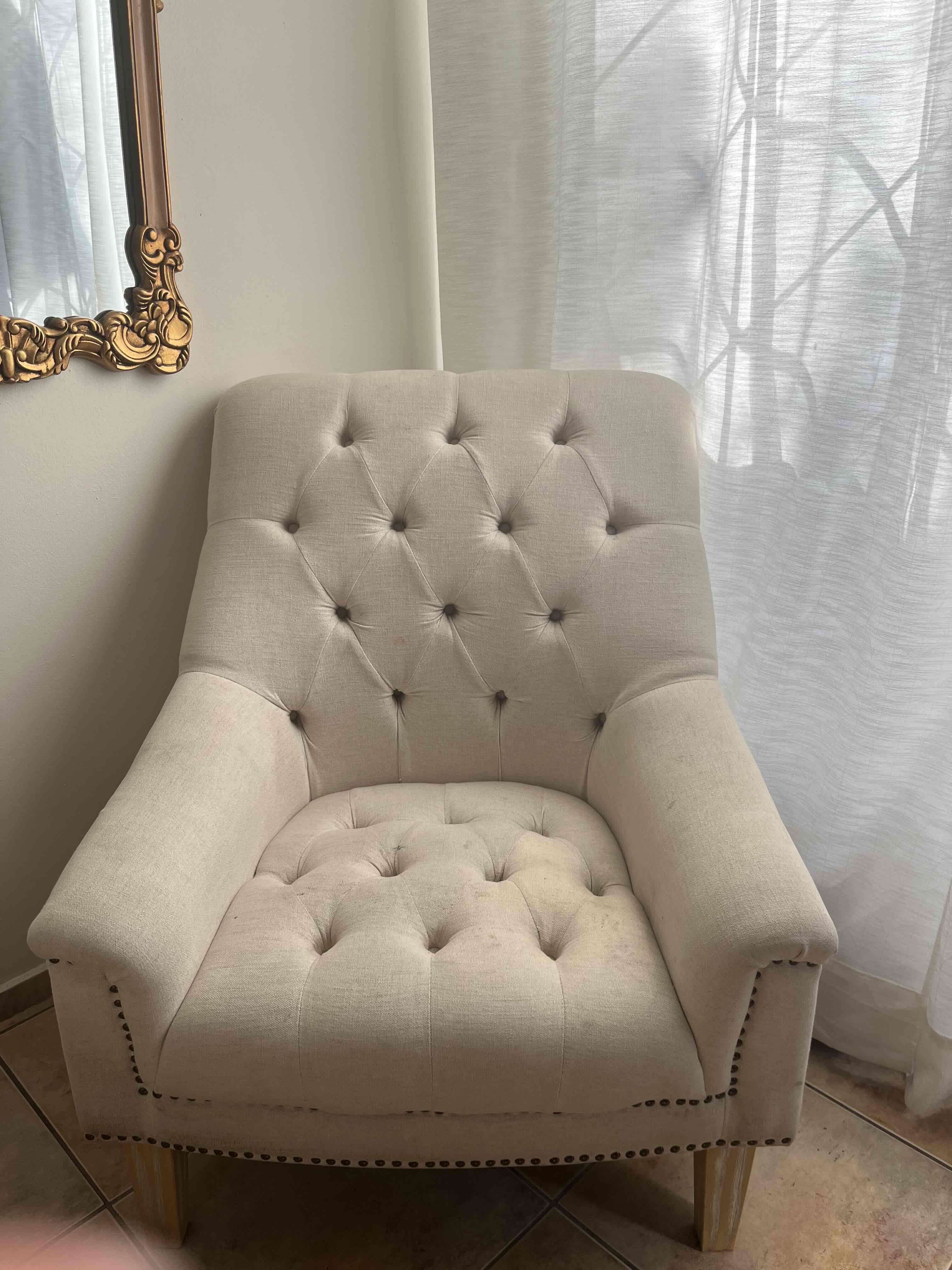 Sitial serah miller de lino beige. - miniatura 1