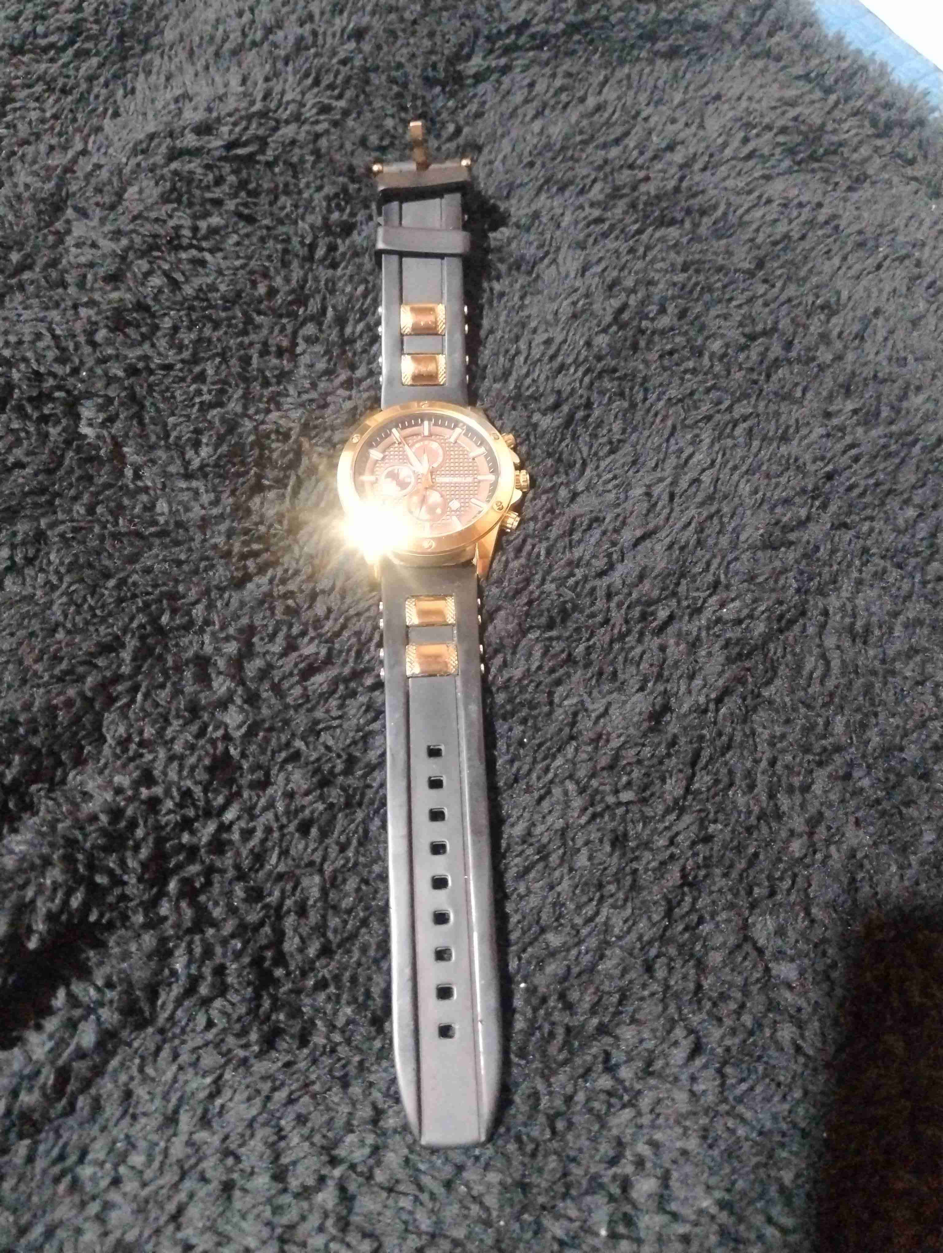 Reloj Cristian Lay con correa de goma negro - miniatura 1