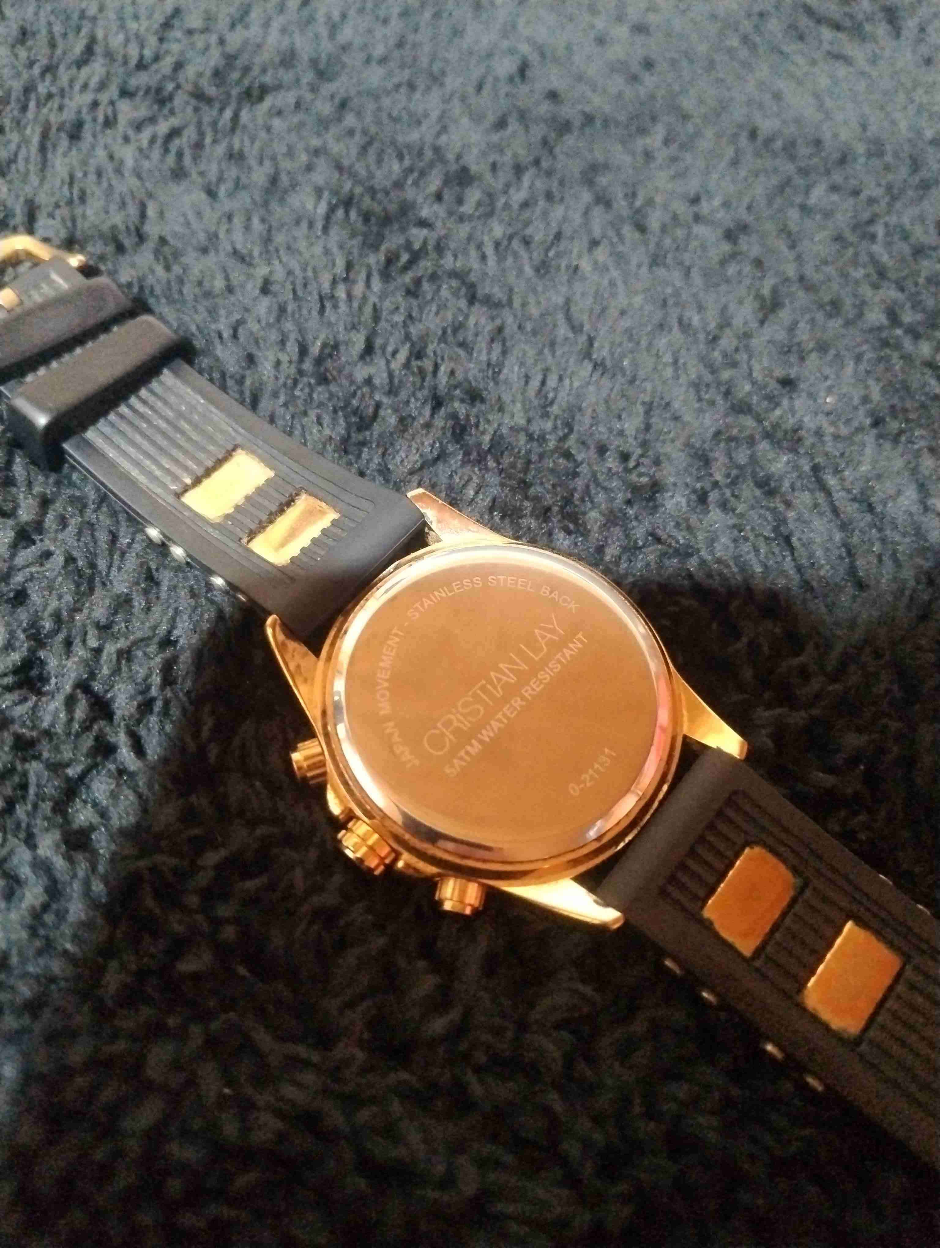 Reloj Cristian Lay con correa de goma negro - miniatura 2