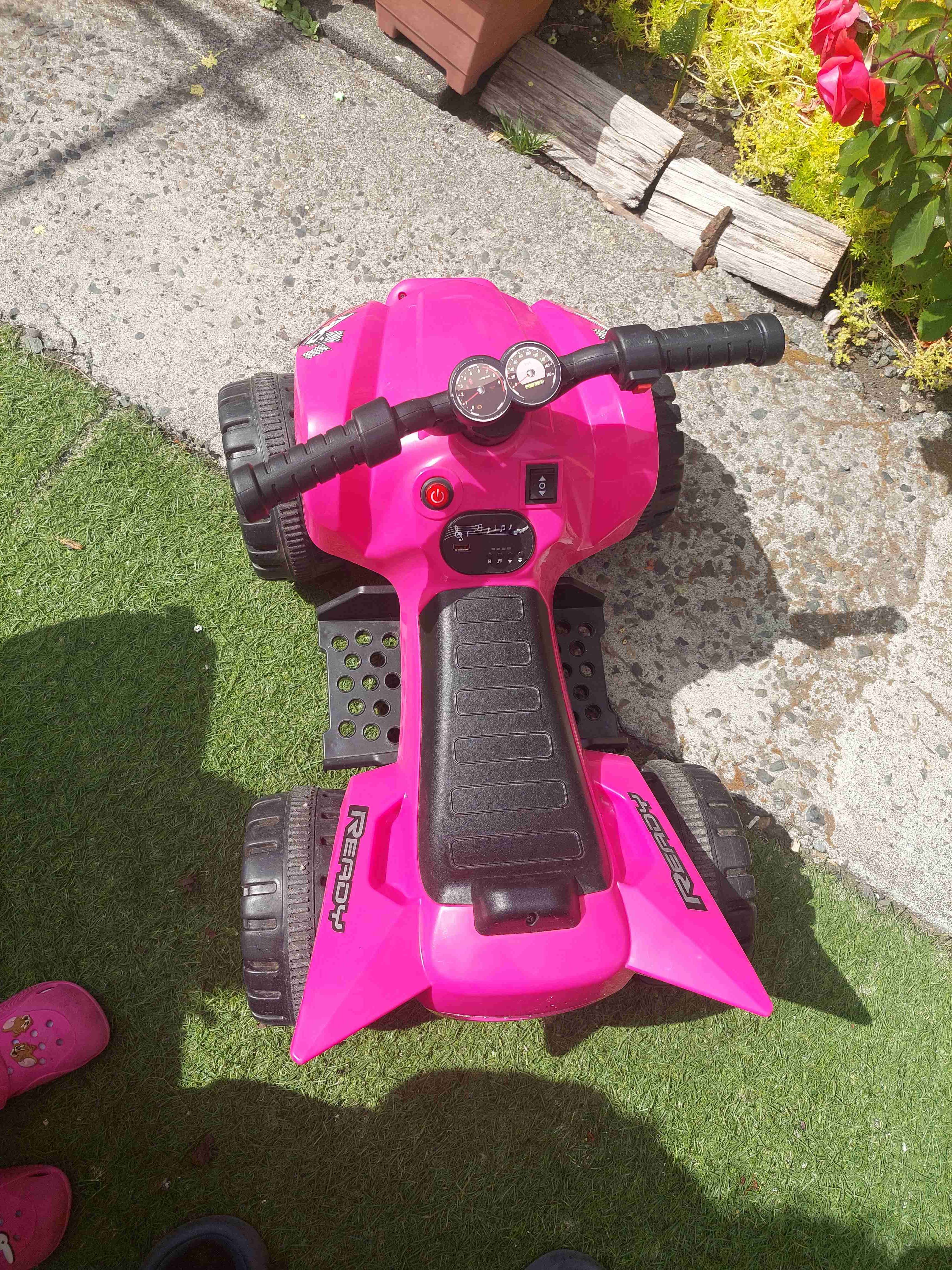 Cuatrimoto infantil rosa - miniatura 2