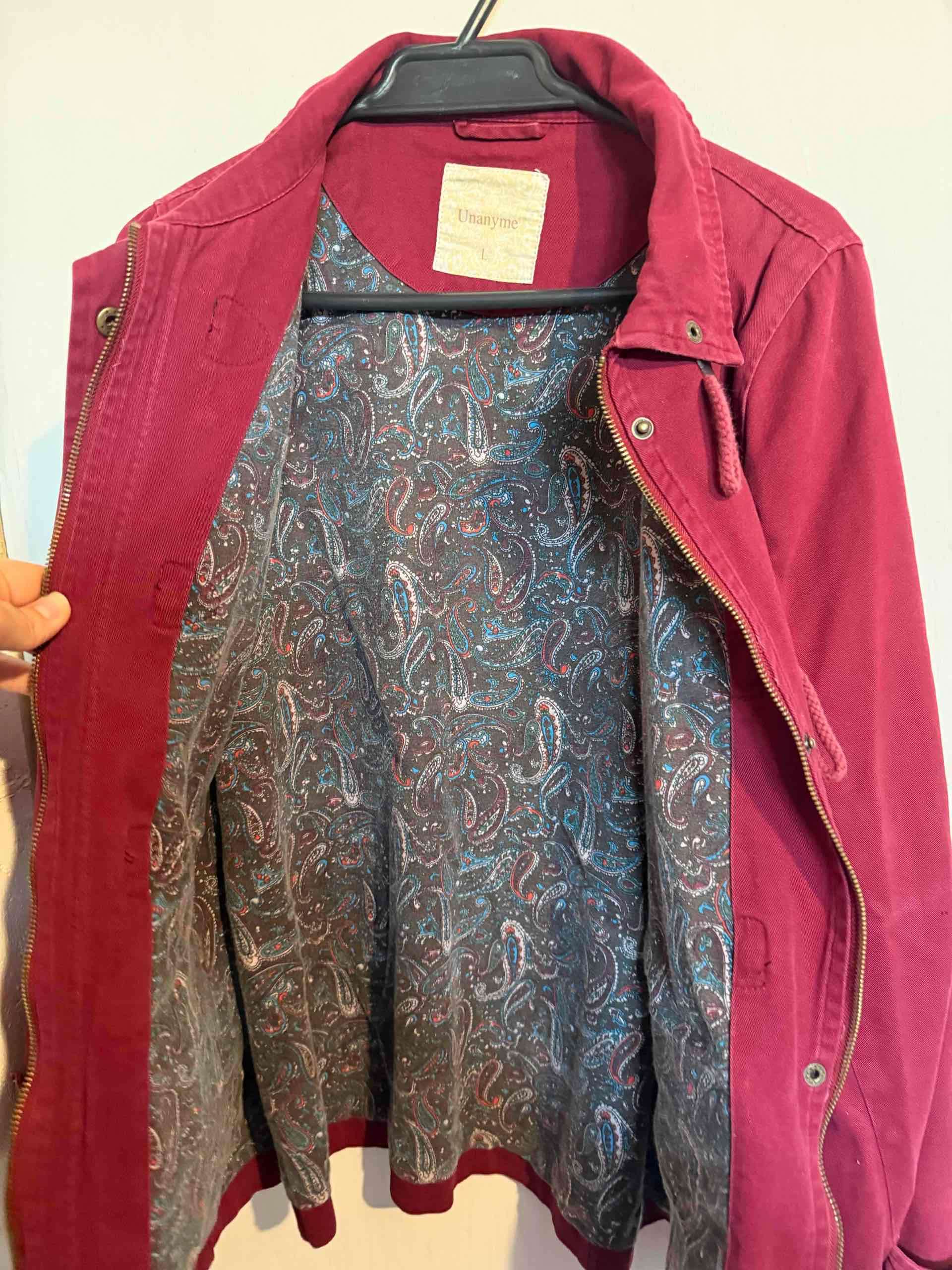 Abrigo burdeos con cierres Unanyme - miniatura 2