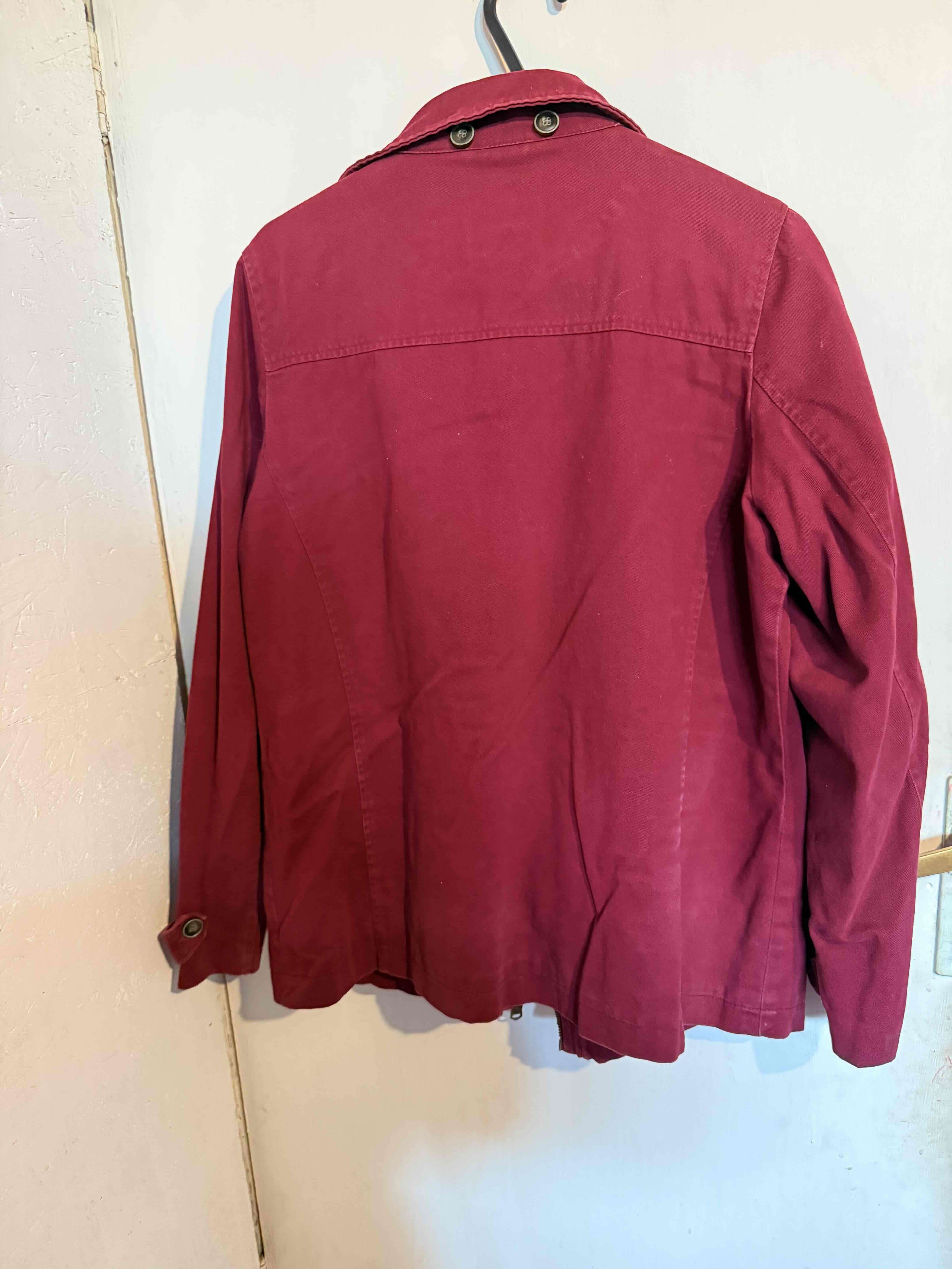 Abrigo burdeos con cierres Unanyme - miniatura 4