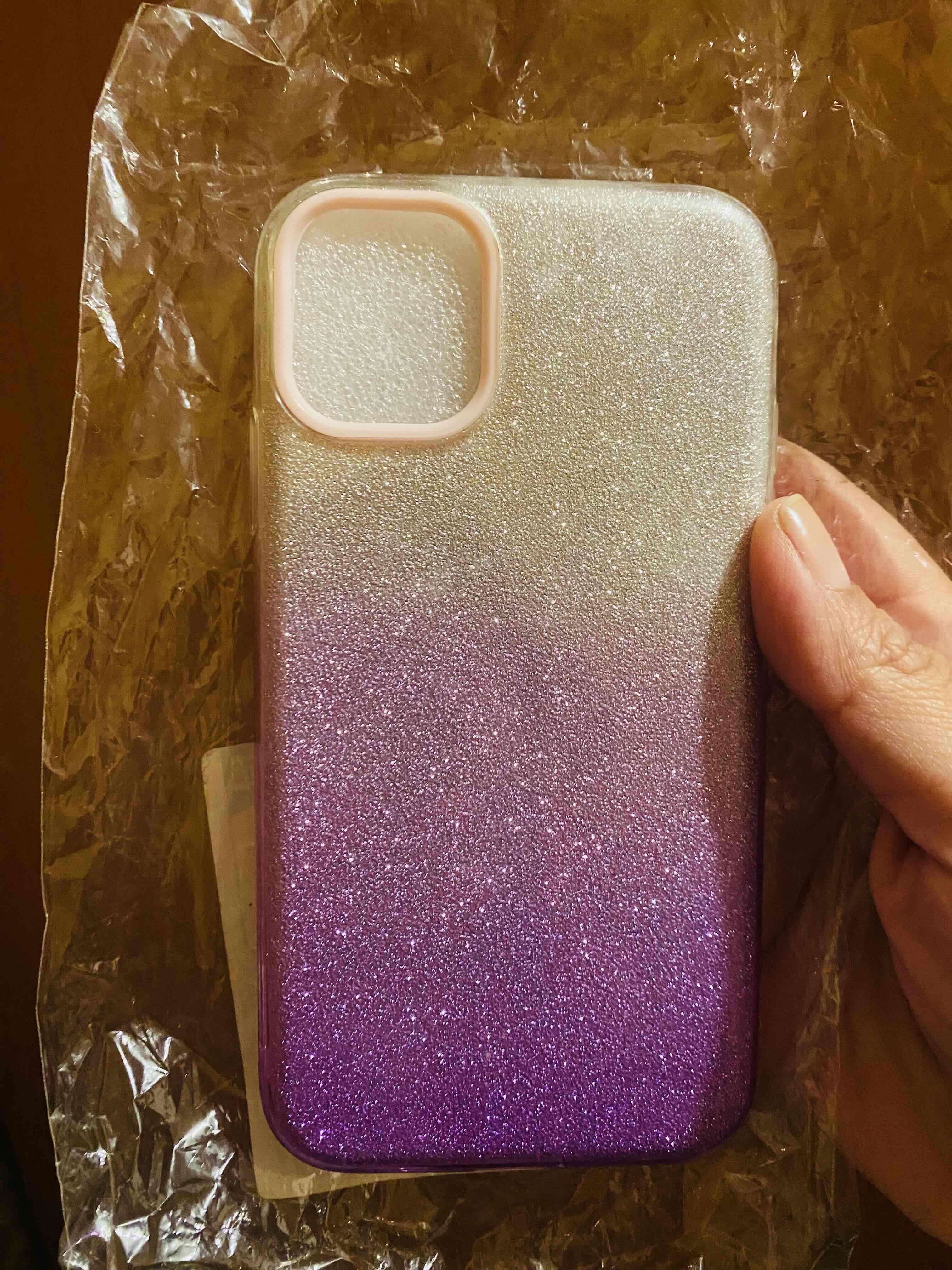 Carcasa brillo morado iPhone