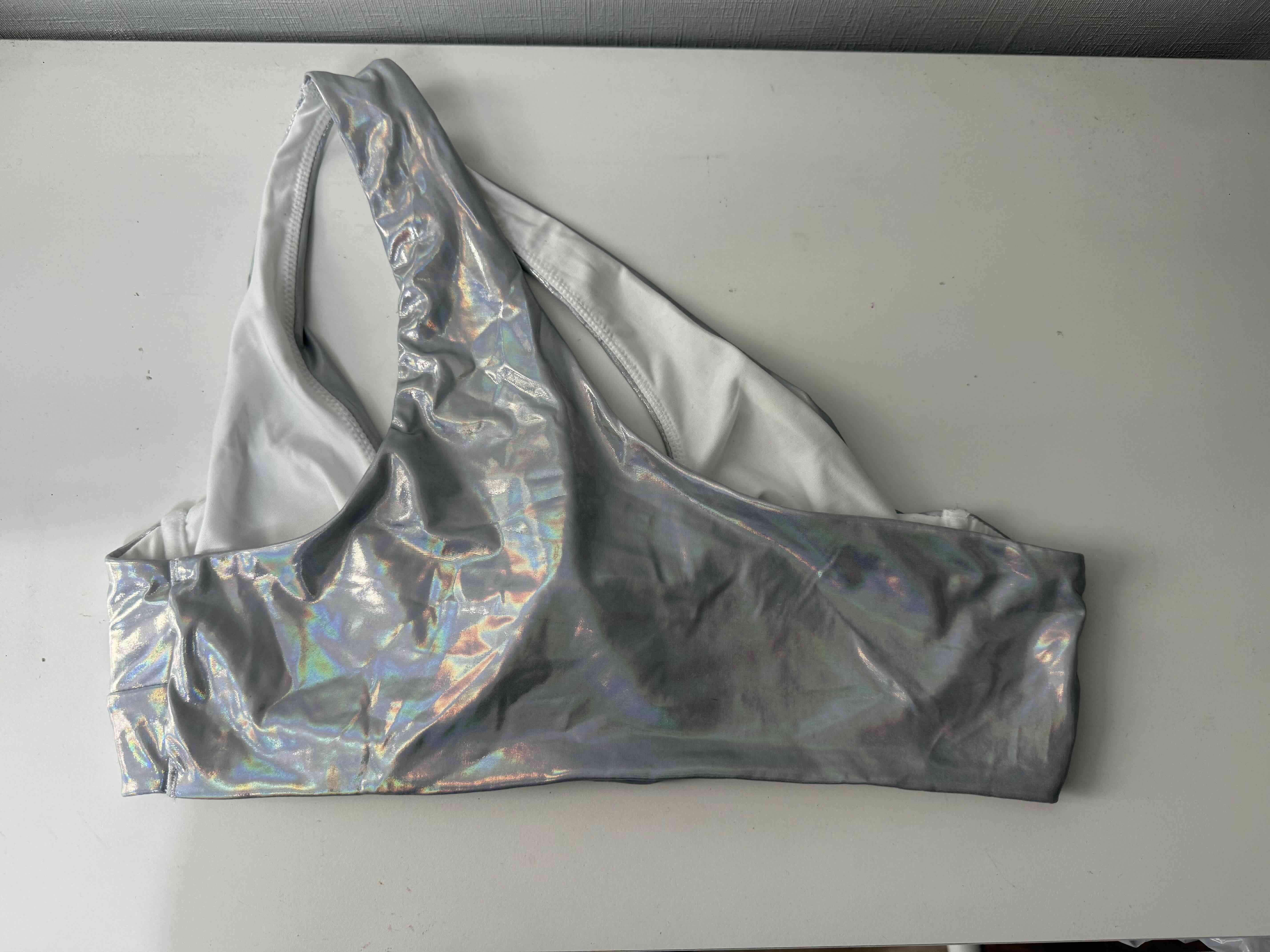 Top plateado metalizado holográfico - miniatura 2