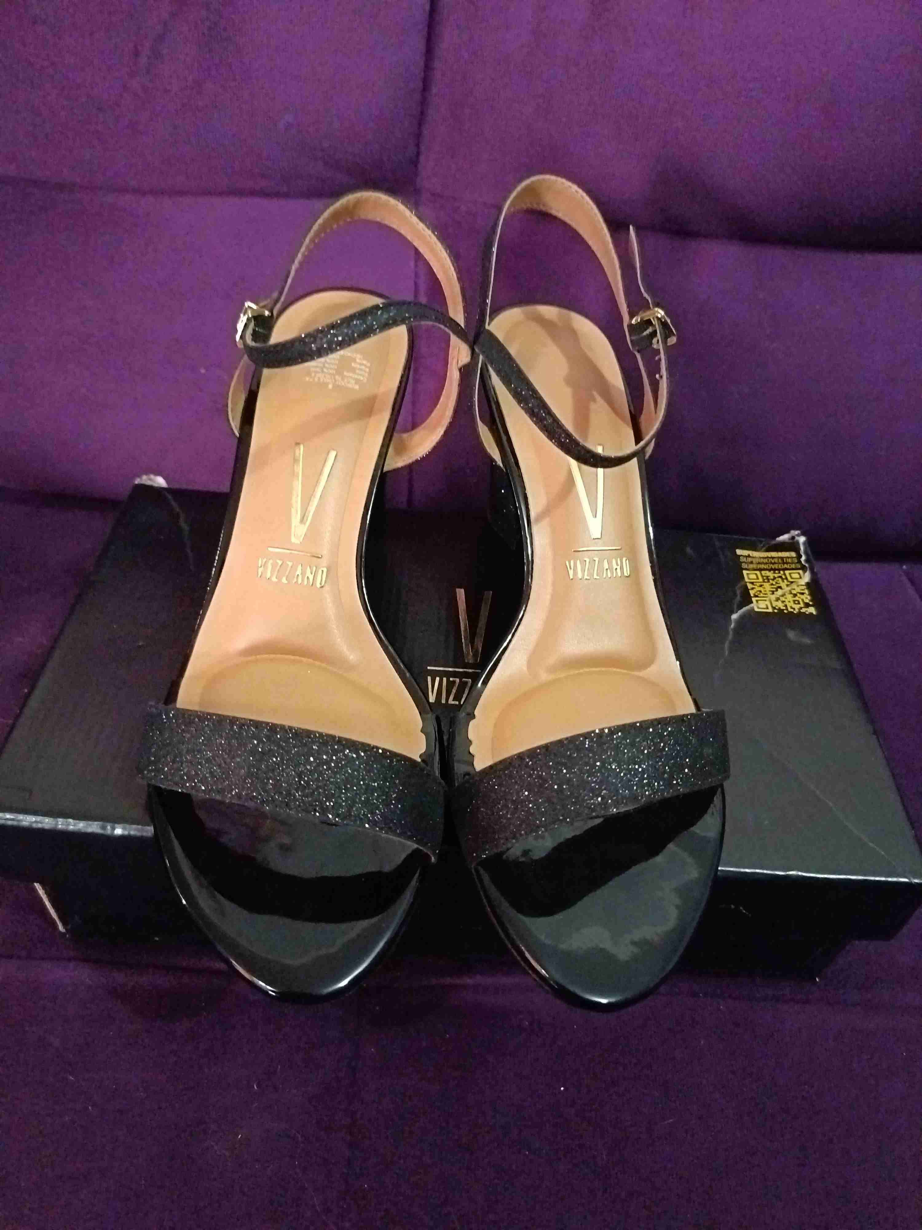 Sandalias negras Vizzano talla 39 brillantes - miniatura 1