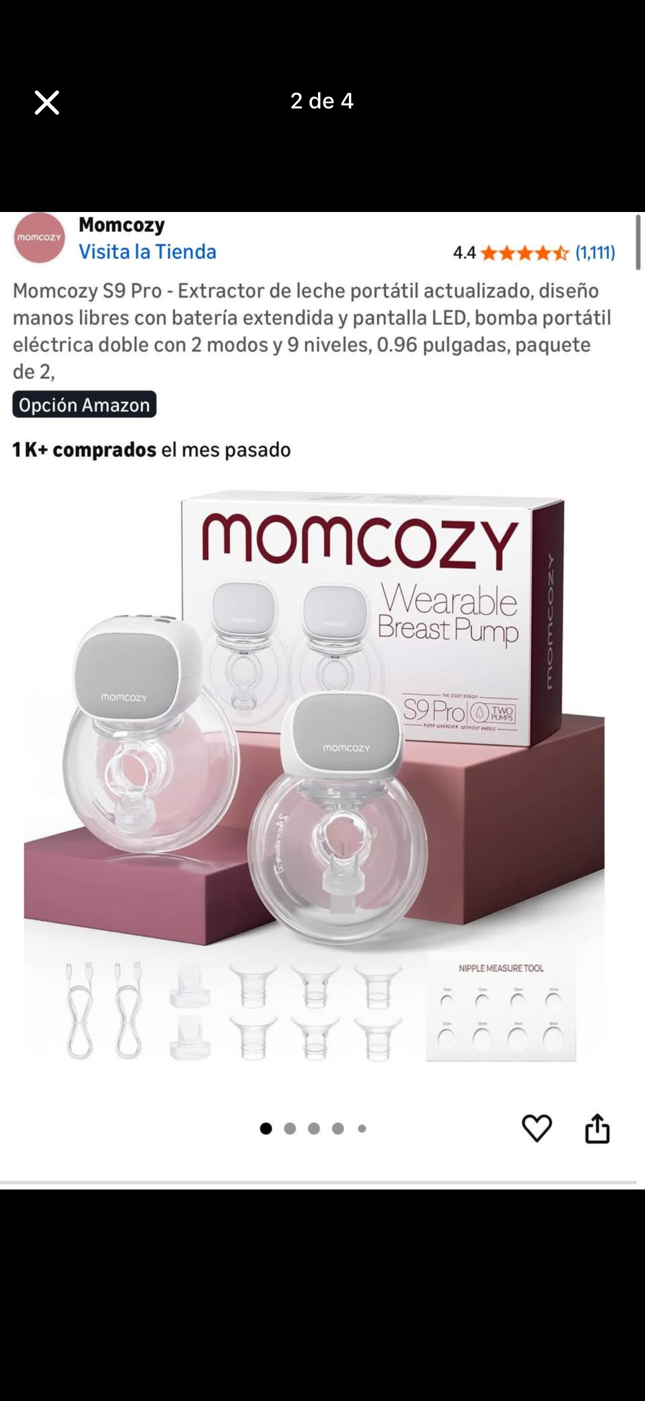 Extractor de leche Momcozy S9 Pro - miniatura 2