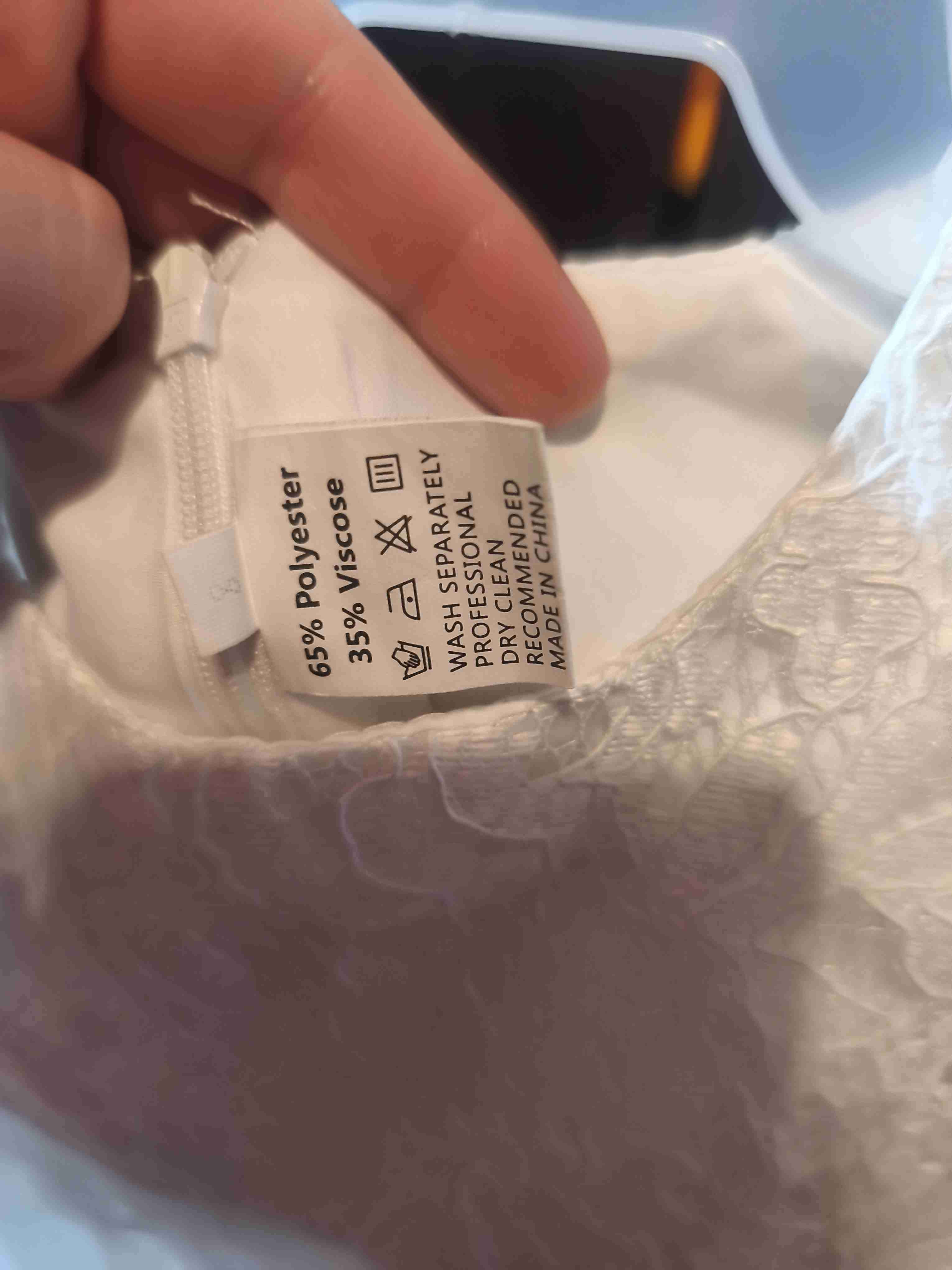 Vestido de bautizo blanco para bebé - miniatura 4