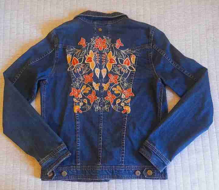 Chaqueta mezclilla azul mujer - miniatura 2