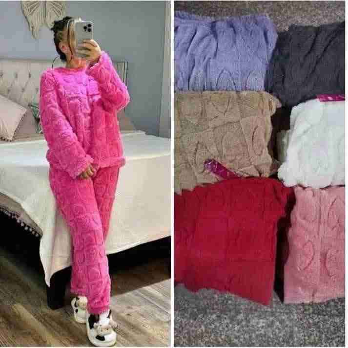 Pijama polar rosado mujer - miniatura 1