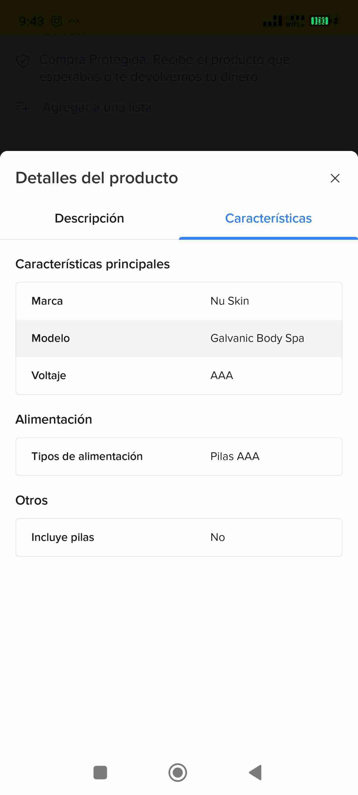 Dispositivo de cuidado corporal galvanica Nuskin - miniatura 3