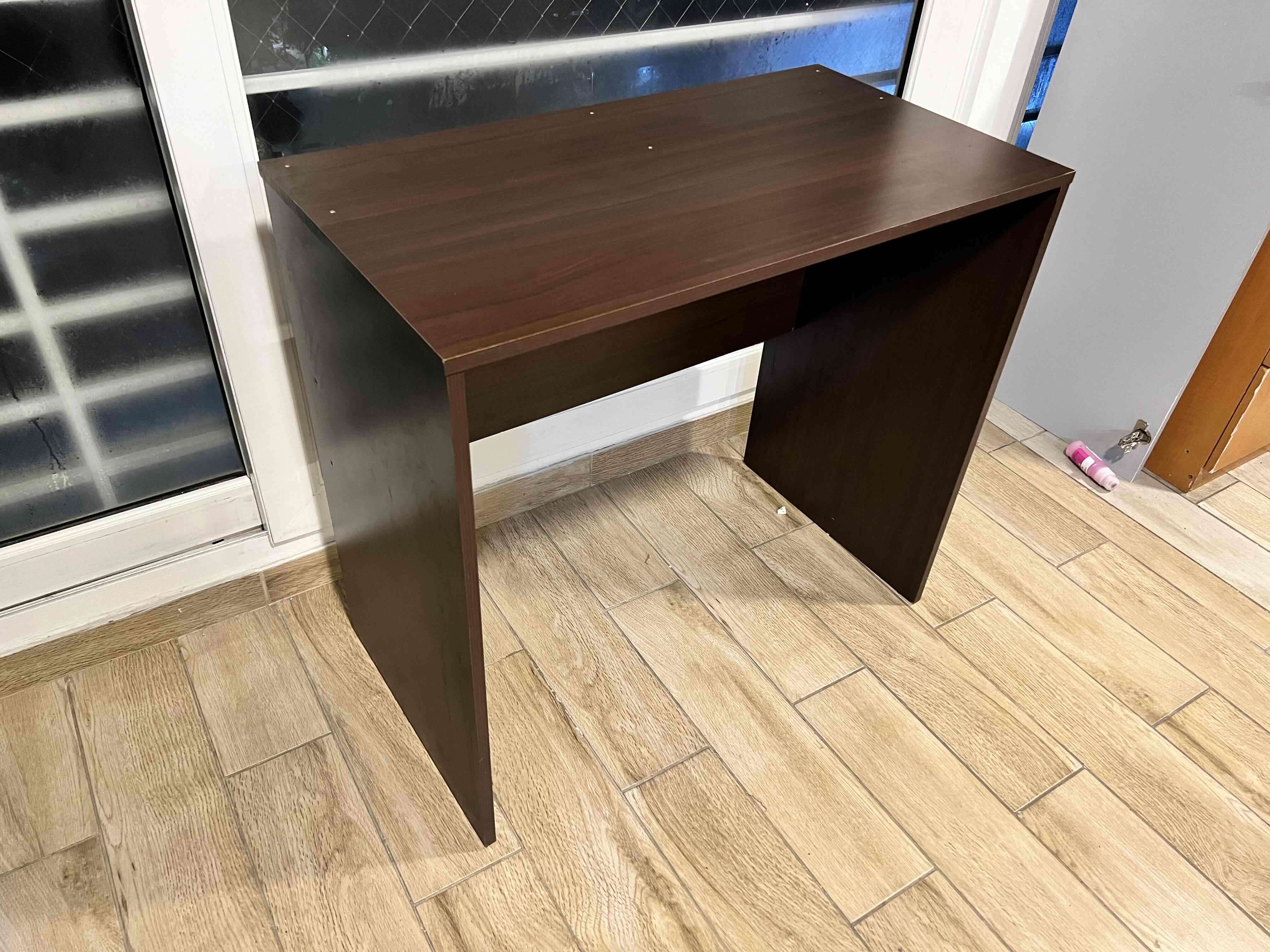 Escritorio con estantería marrón - miniatura 4