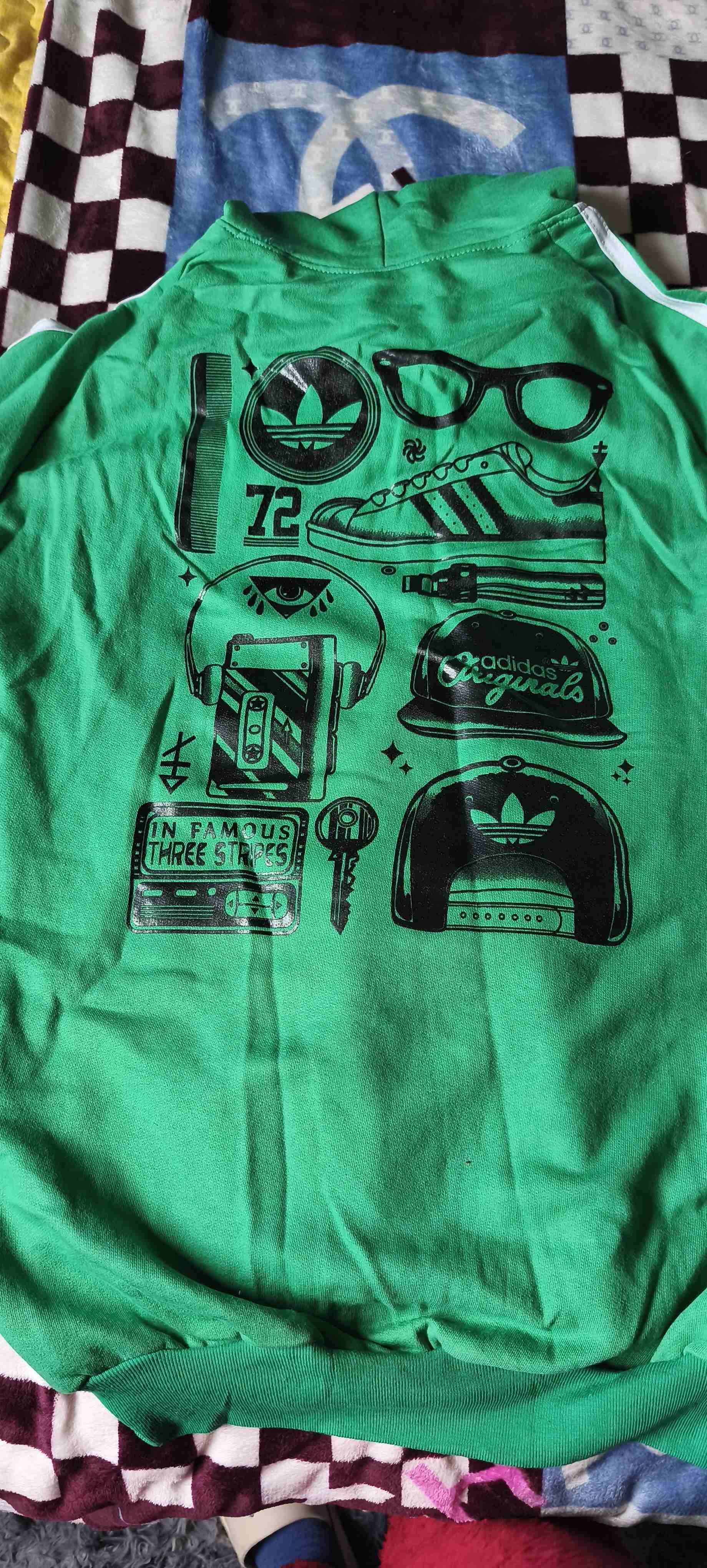 Polerón verde Adidas con capucha - miniatura 2