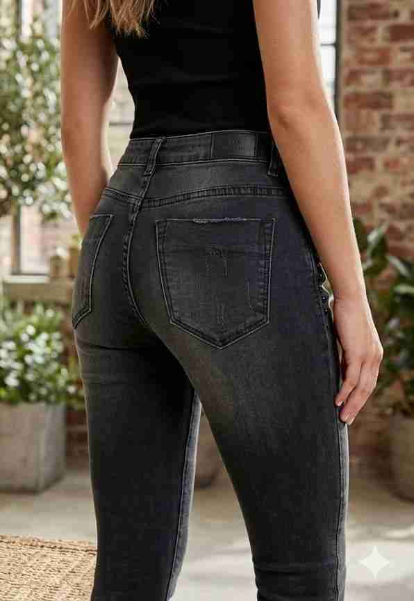 Jeans pitillo negros mujer - miniatura 2