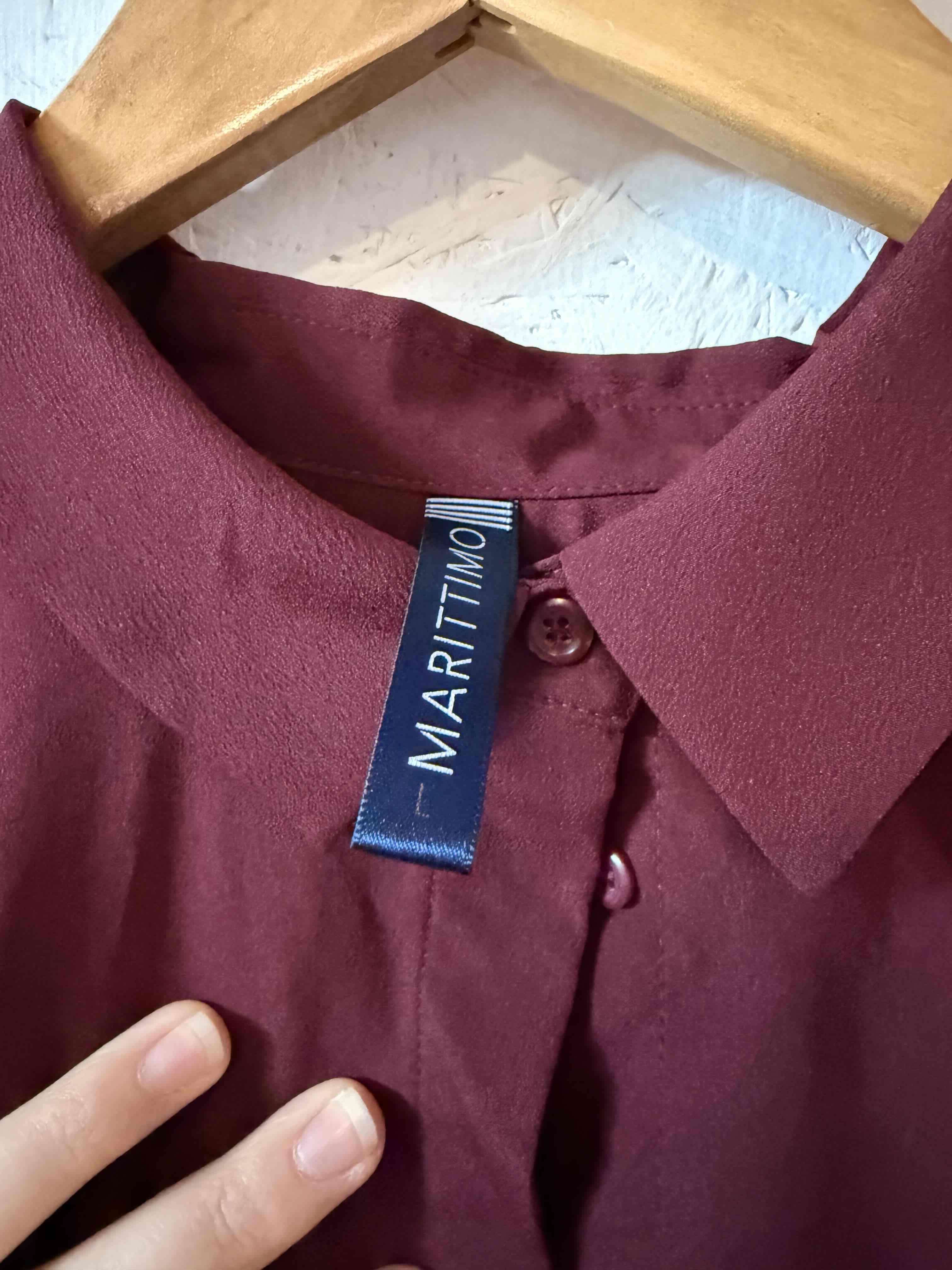 Camisa burdeo de manga larga - miniatura 2