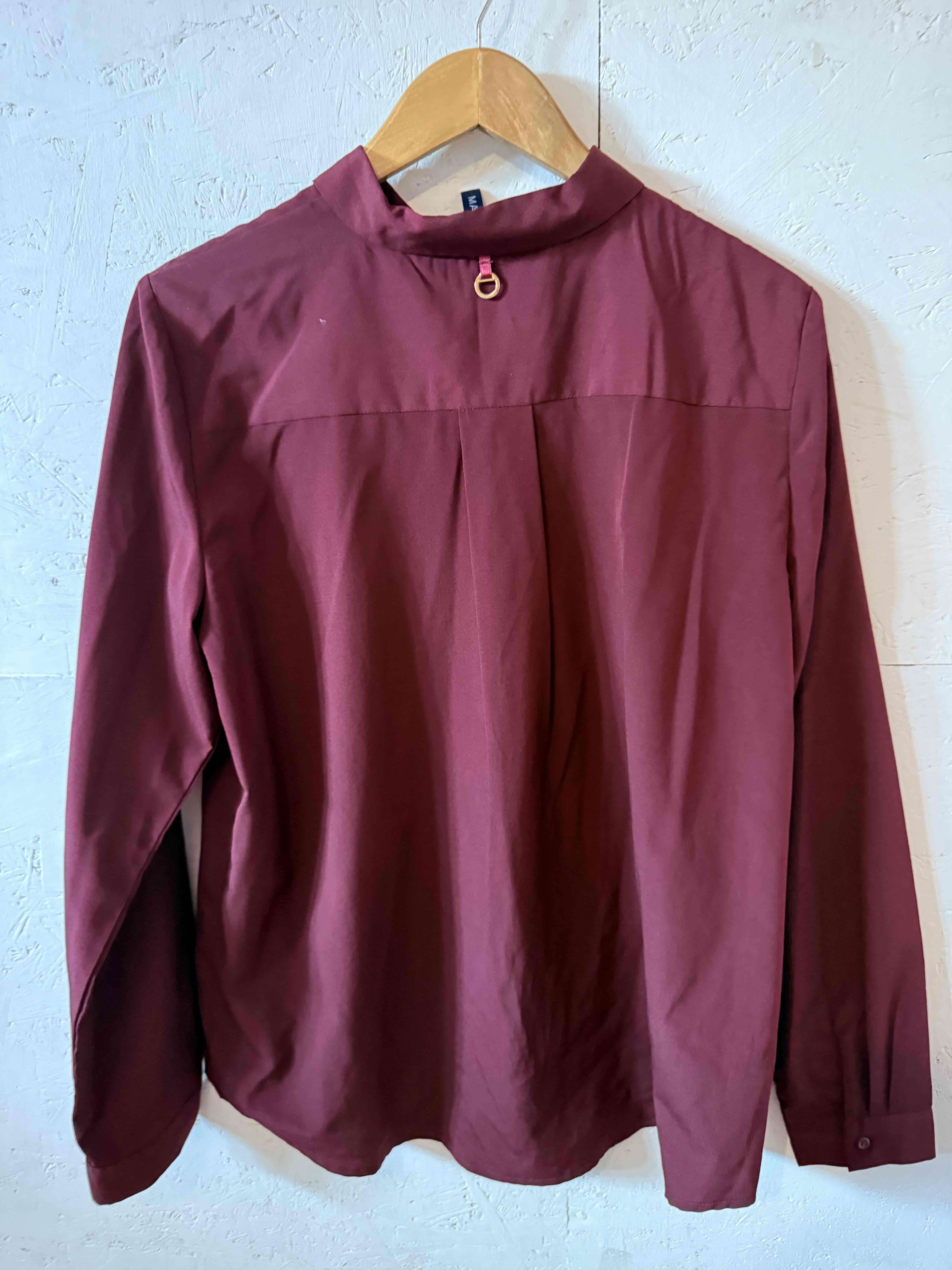 Camisa burdeo de manga larga - miniatura 4