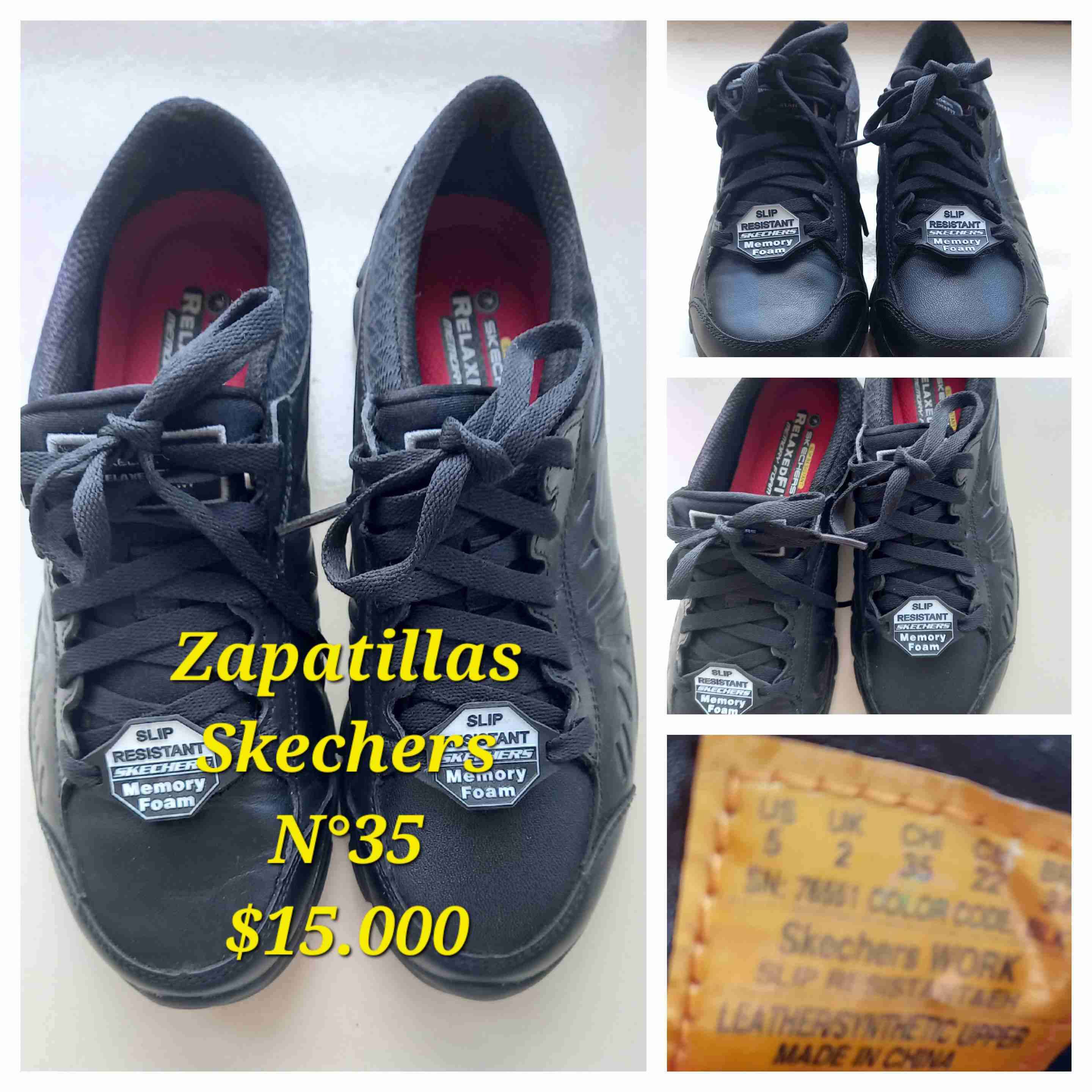 Zapatillas negras Skechers talla 35 - miniatura 1