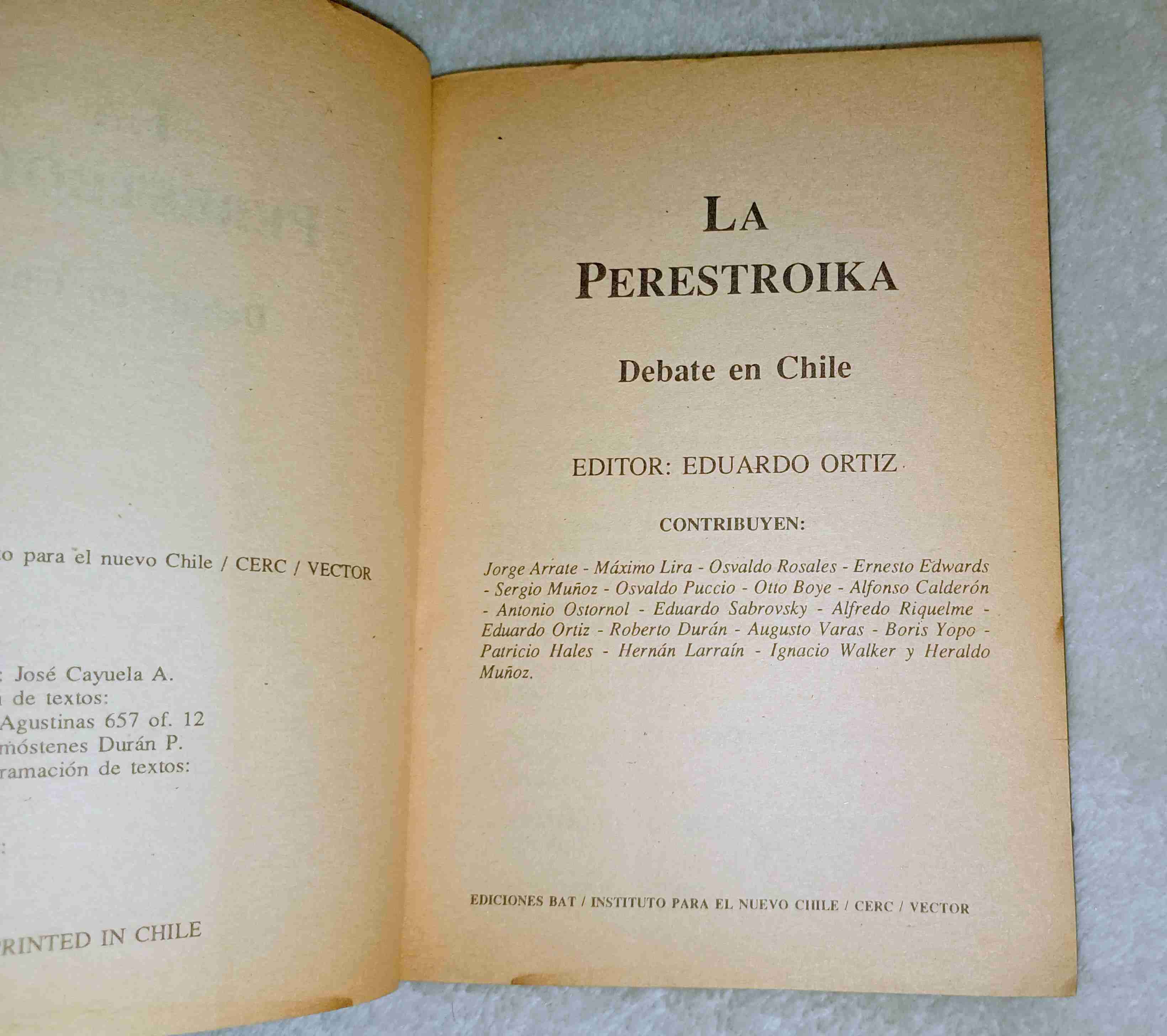 Libro La Perestroika Debate en Chile - miniatura 3