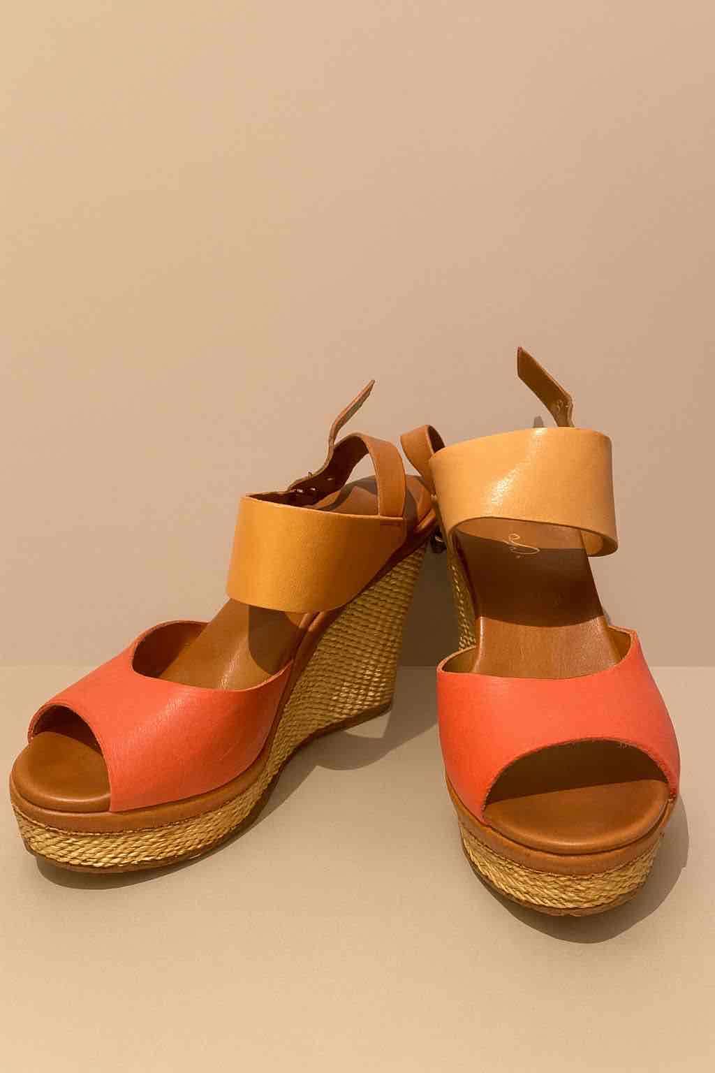 Sandalias plataforma naranjas