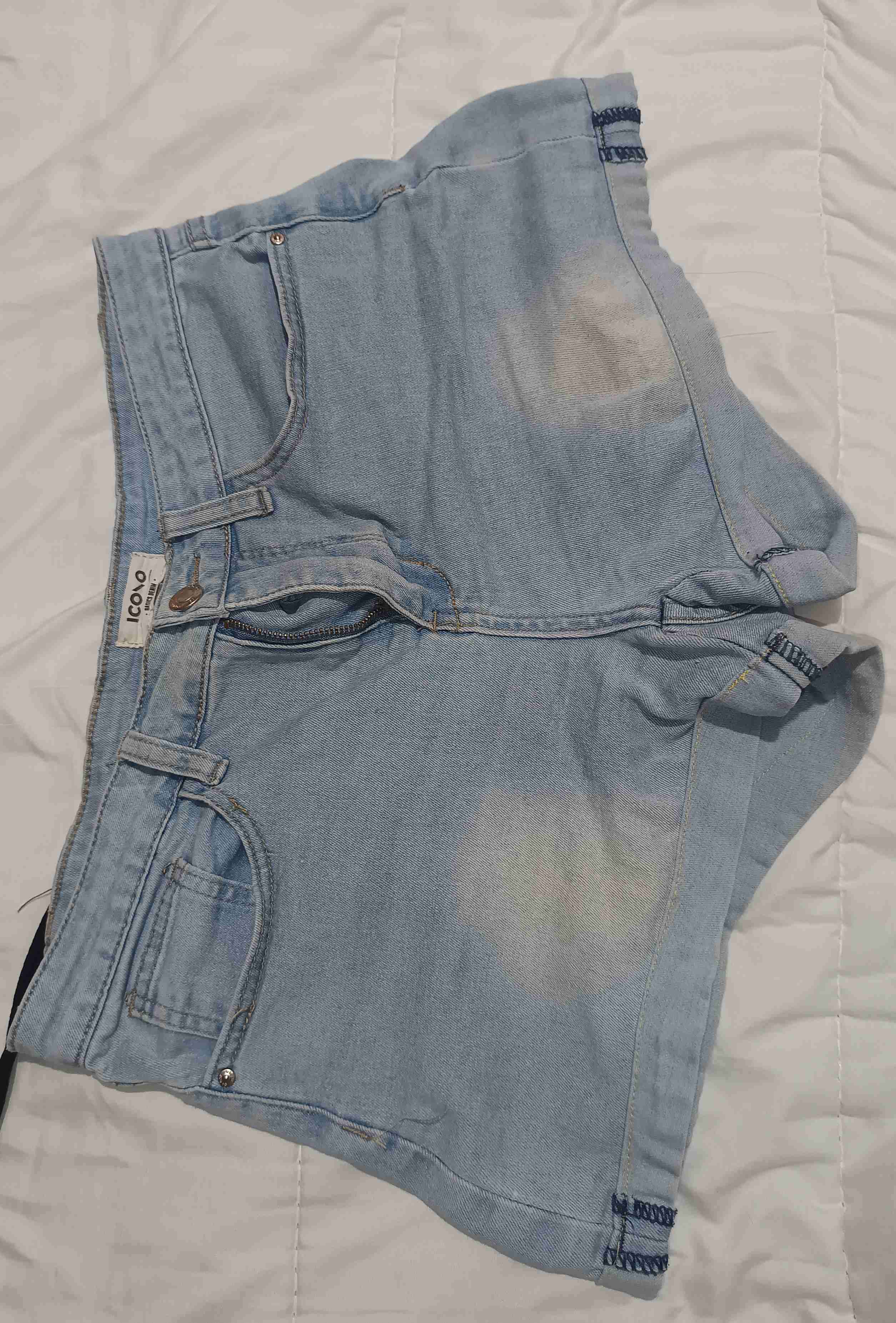 Shorts de denim celeste - miniatura 1