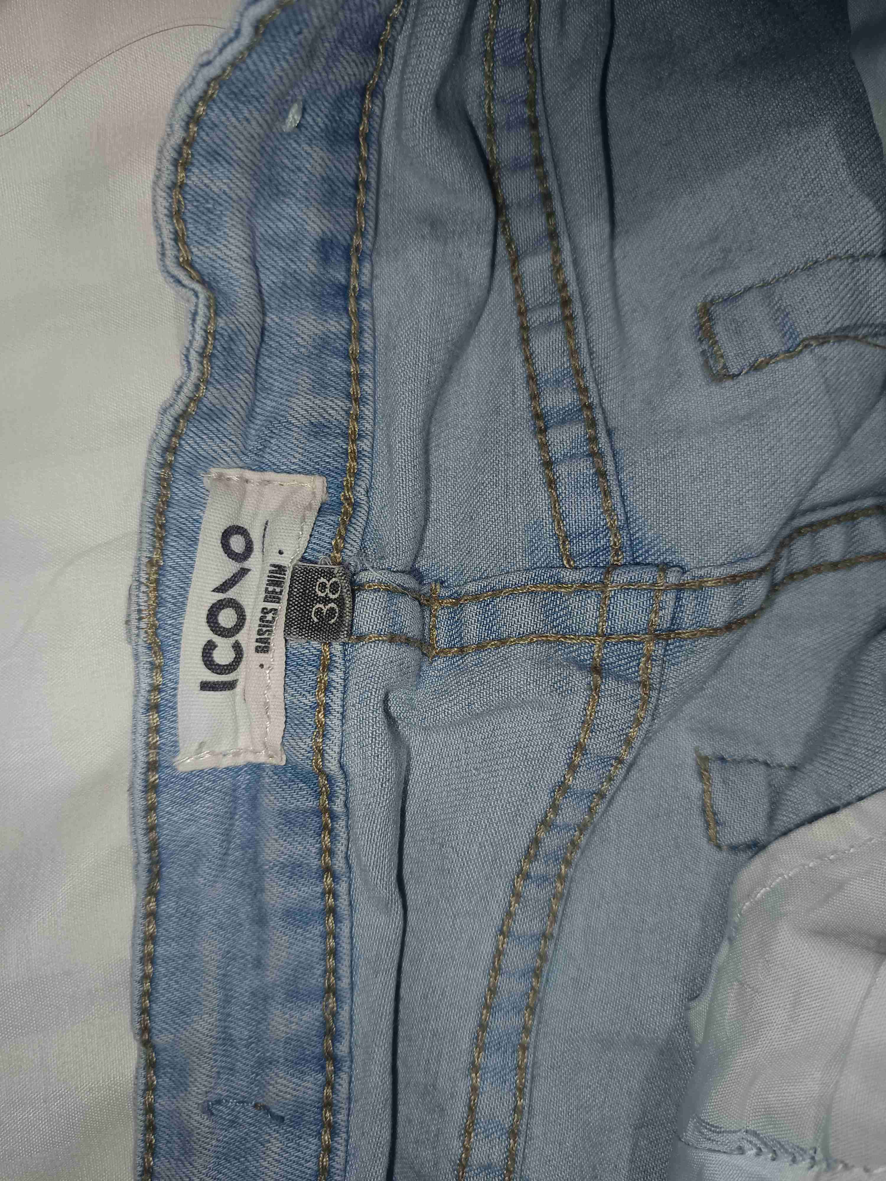 Shorts de denim celeste - miniatura 3