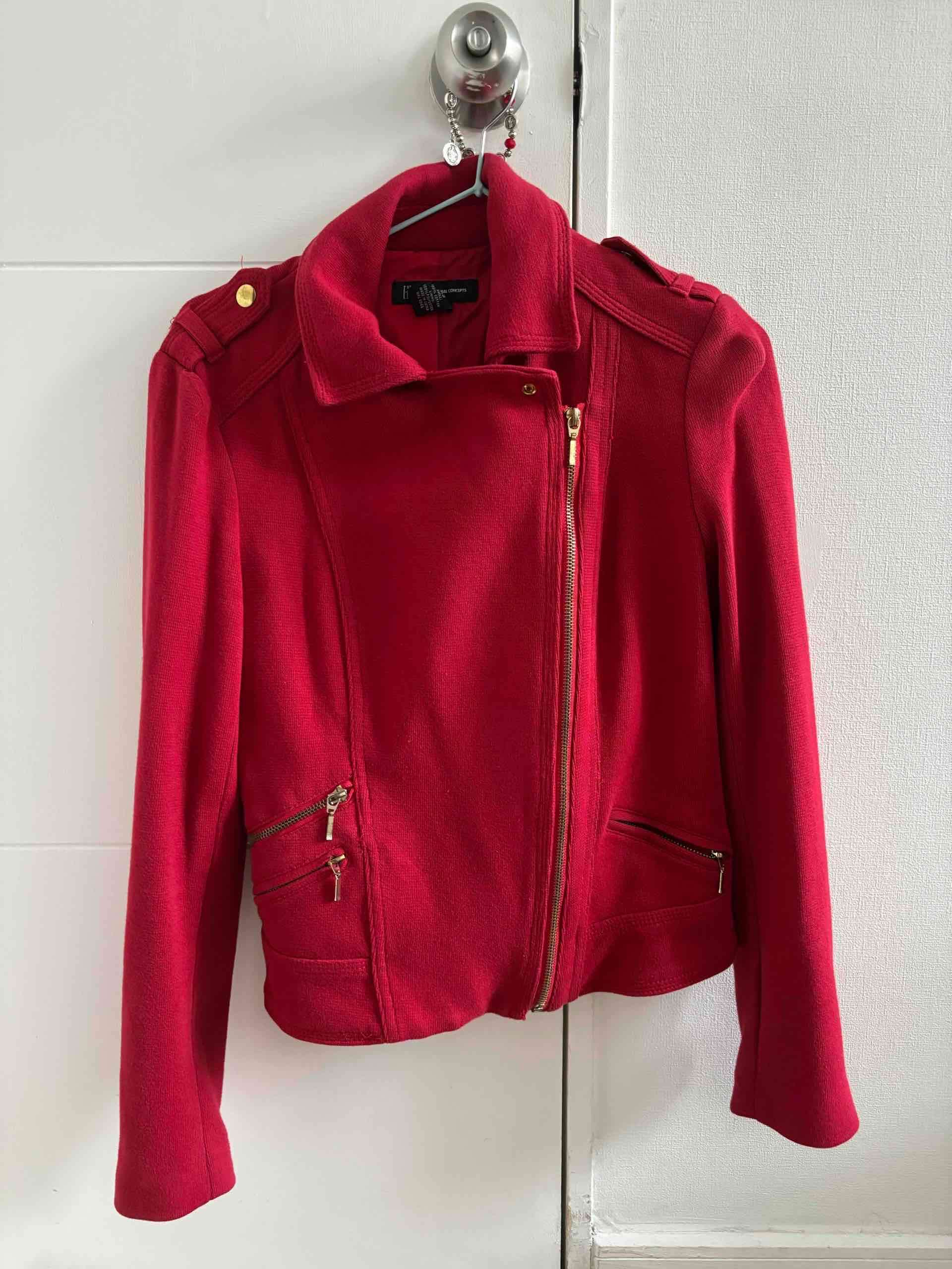 Chaqueta roja con cierre - miniatura 1