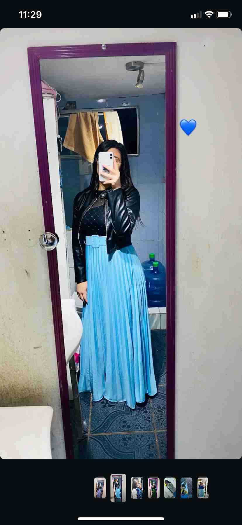 Falda plisada  con cinturón - miniatura 5