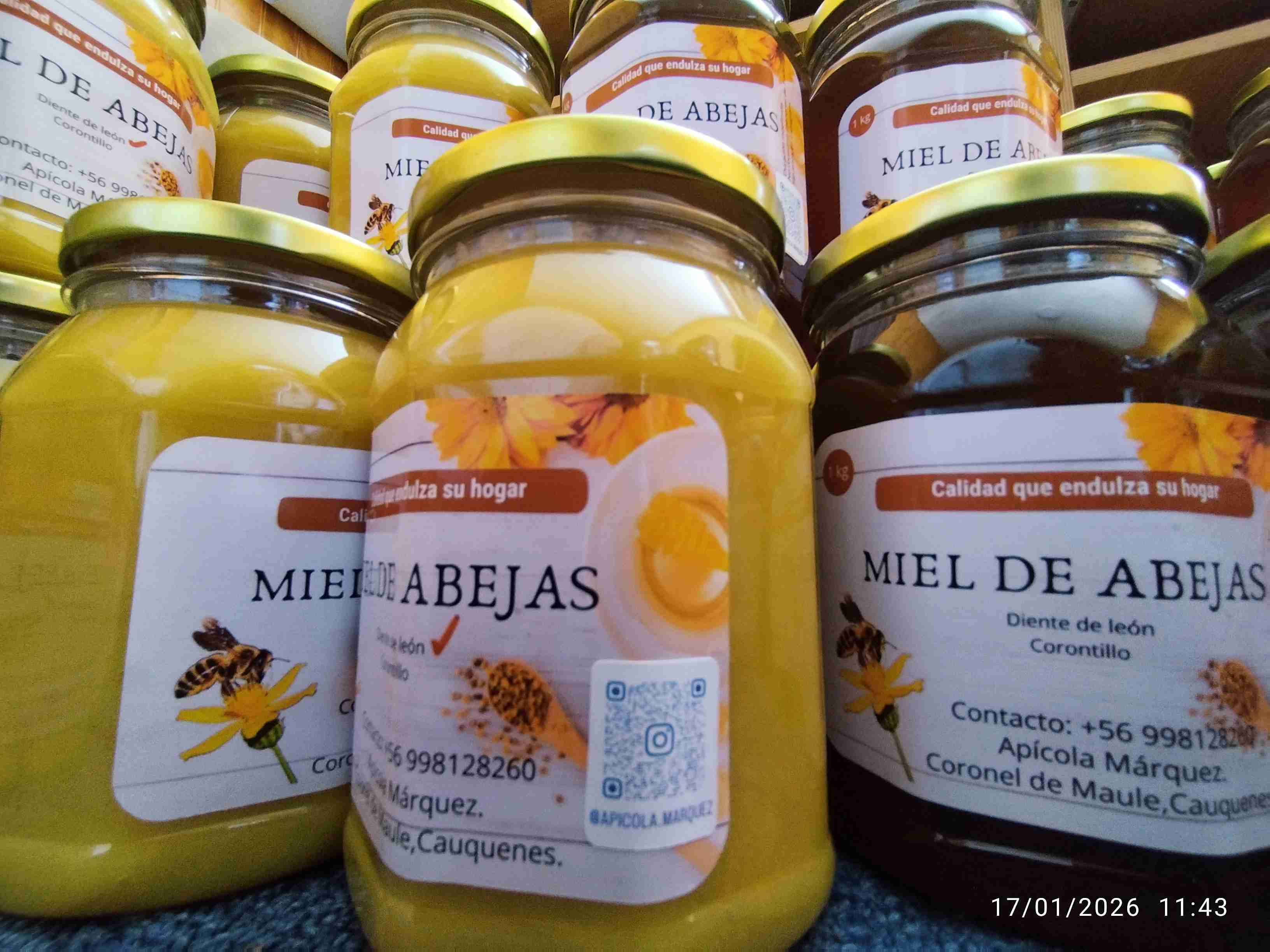 Tarro de miel de abejas 1kg - miniatura 1