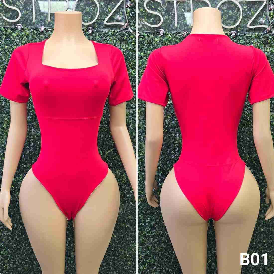 Body rojo ajustado