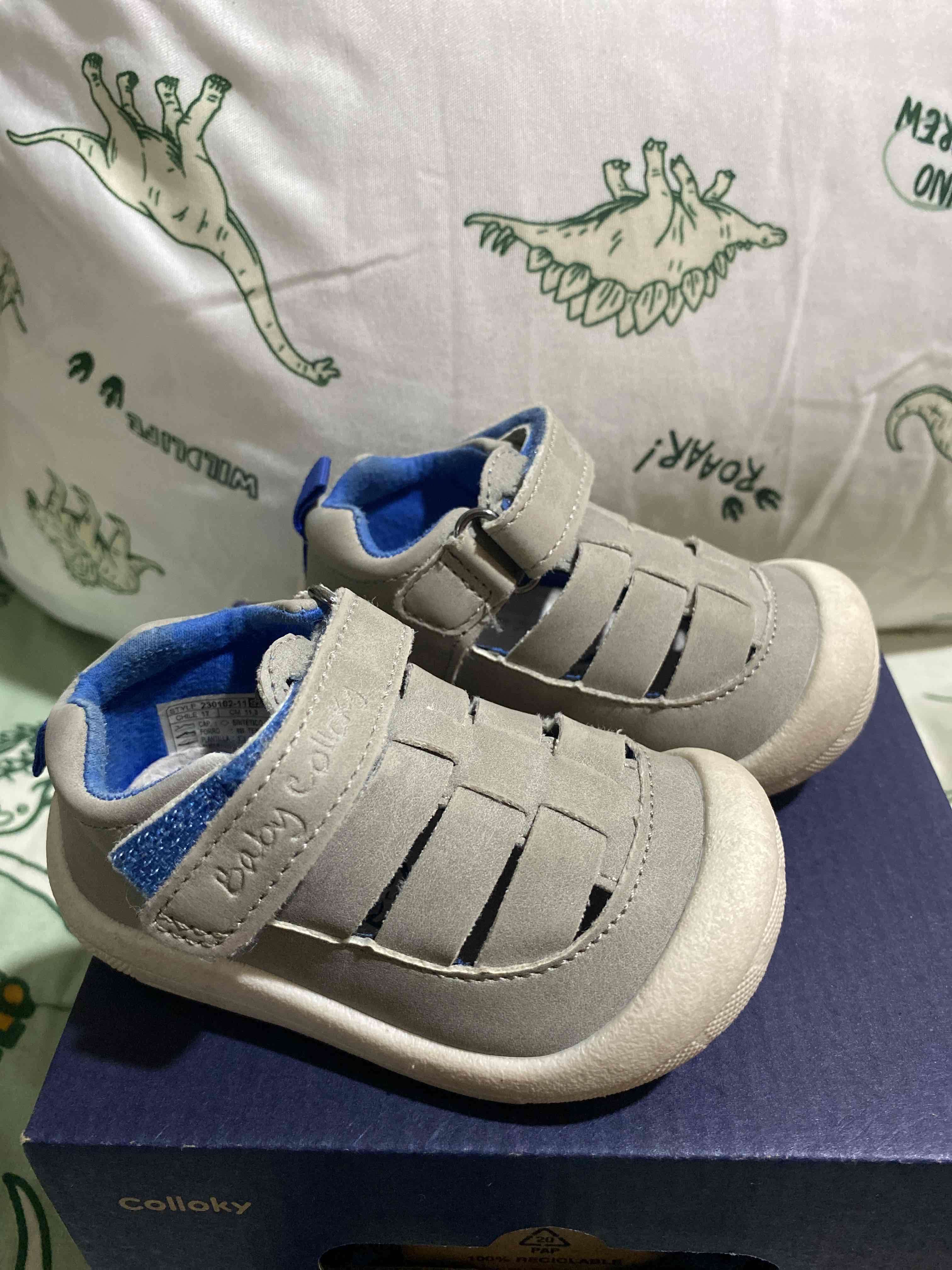 Sandalias gris Colloky talla 17 - miniatura 2