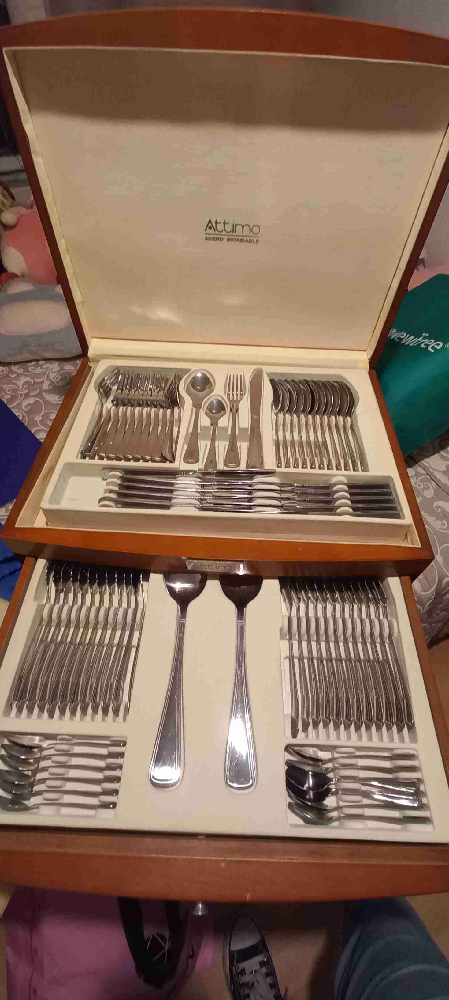 Juego de cubiertos en caja de madera - miniatura 3