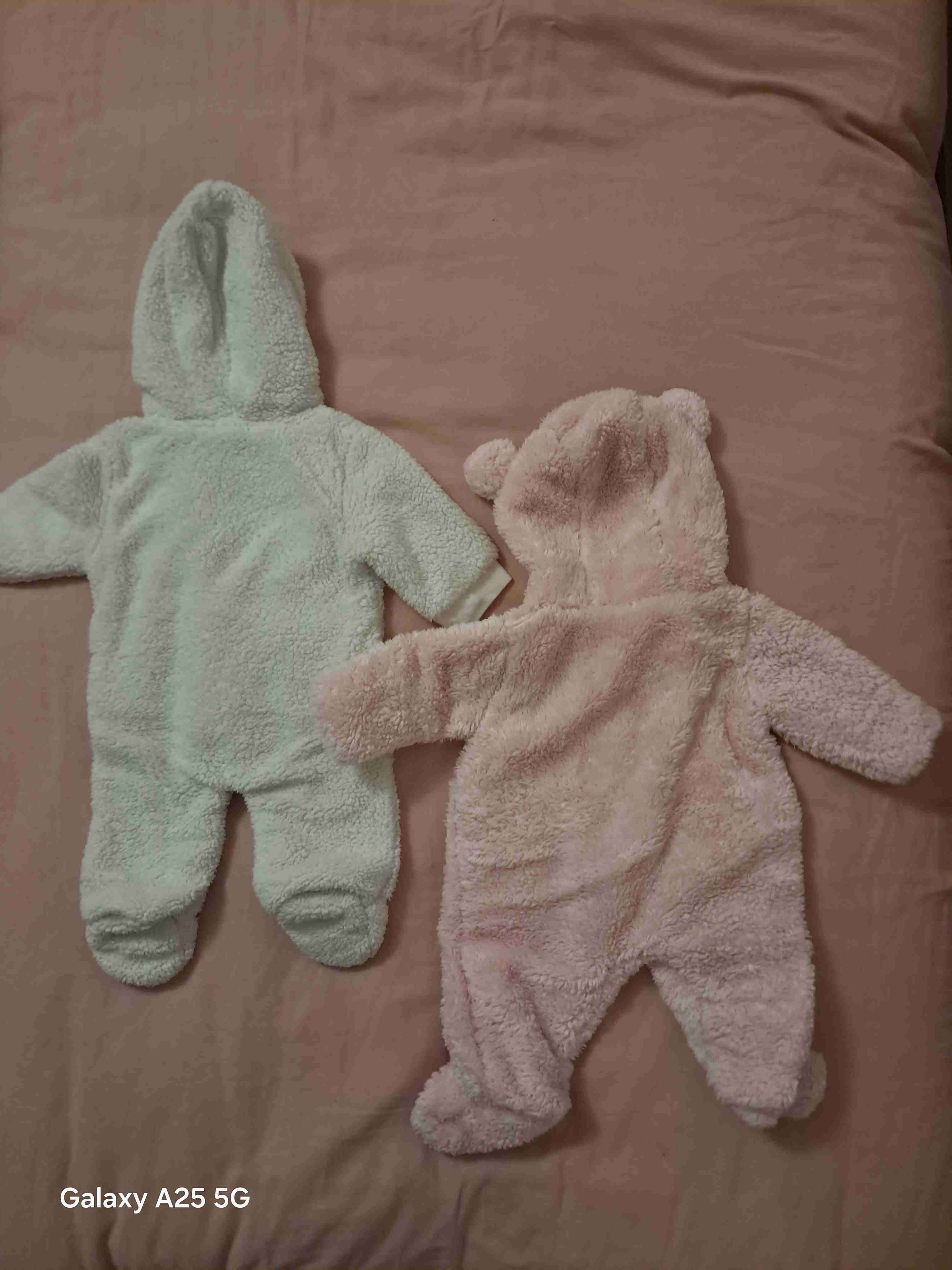 Enterito bebé polar beige y rosado - miniatura 2