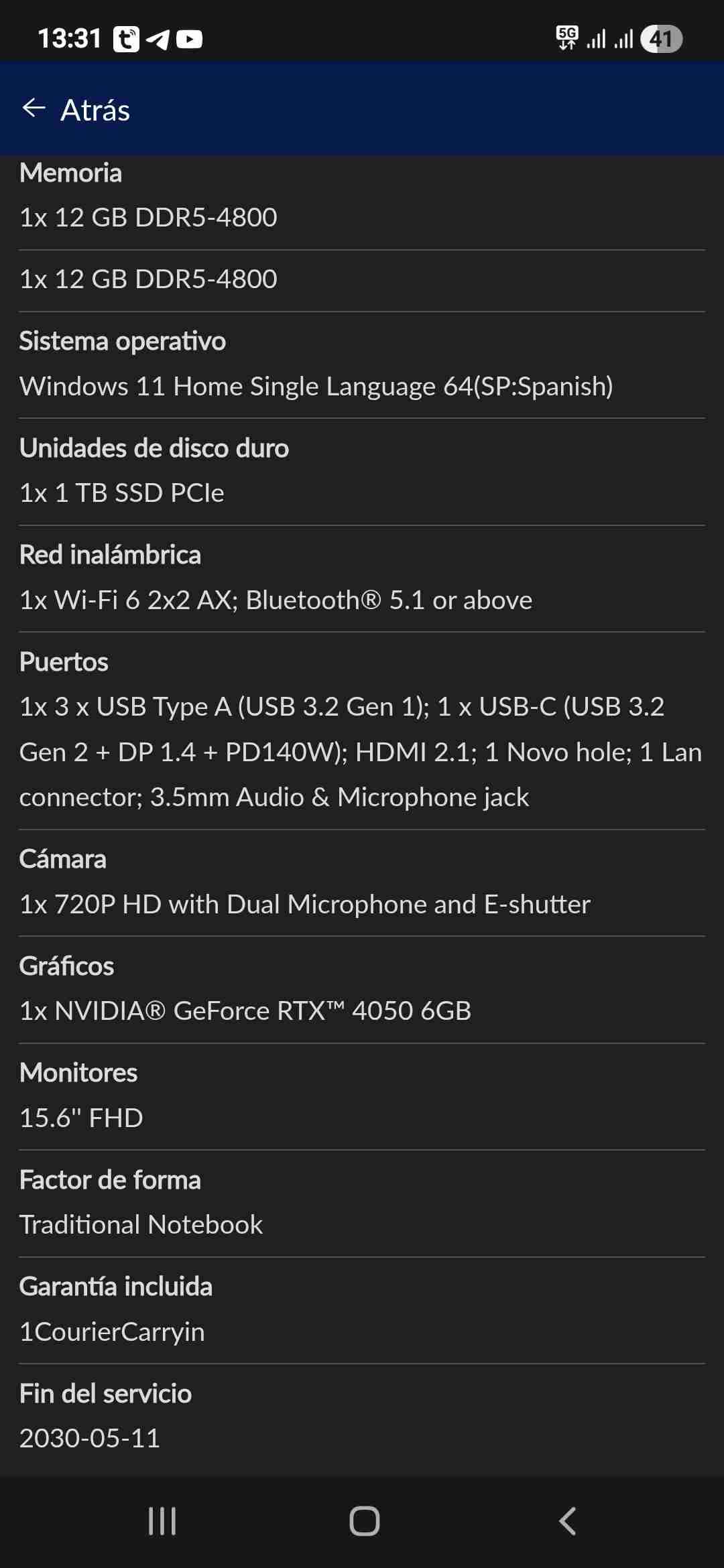 Laptop Lenovo Gamer - miniatura 6