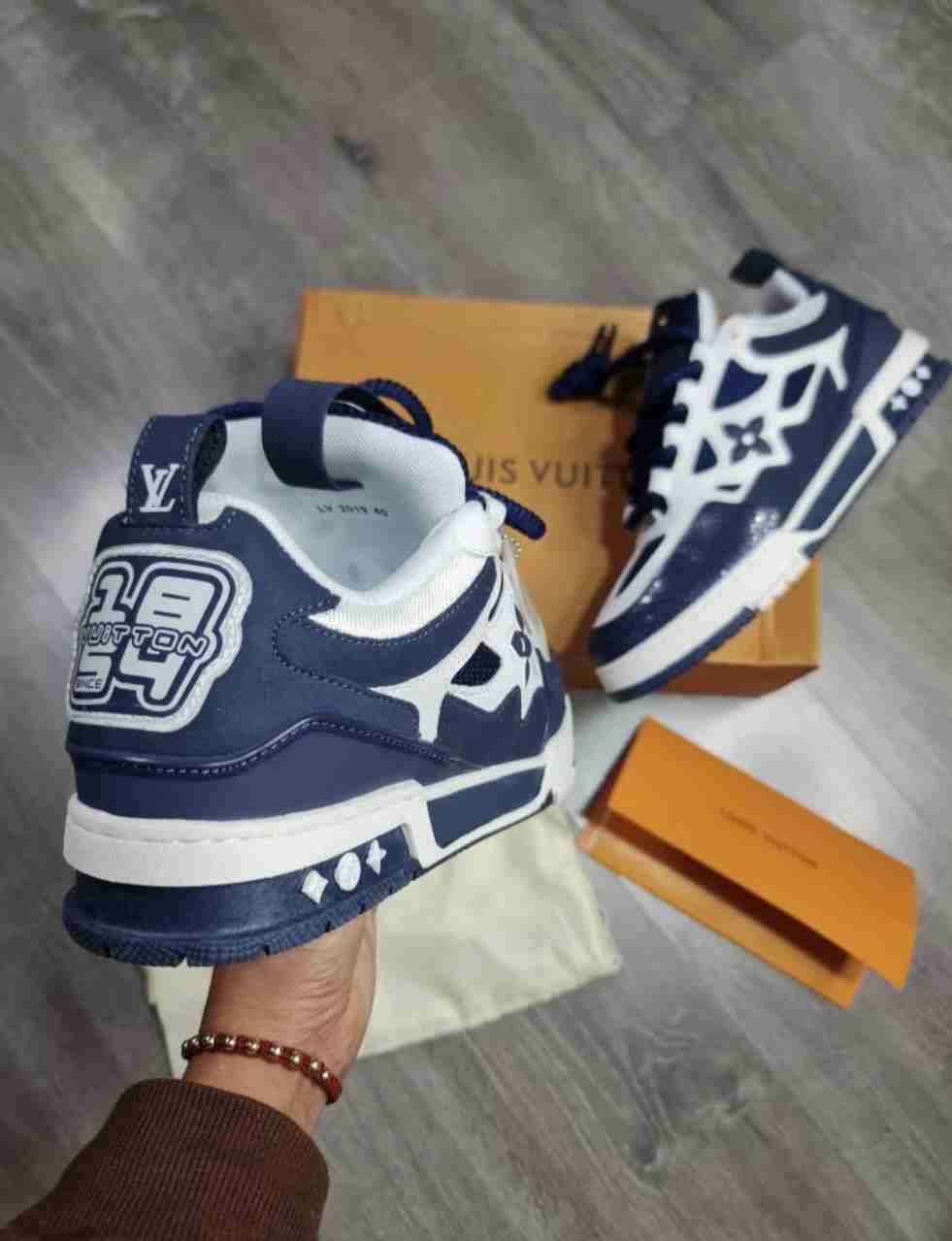 Zapatillas Louis Vuitton azul marino /blanco - miniatura 5