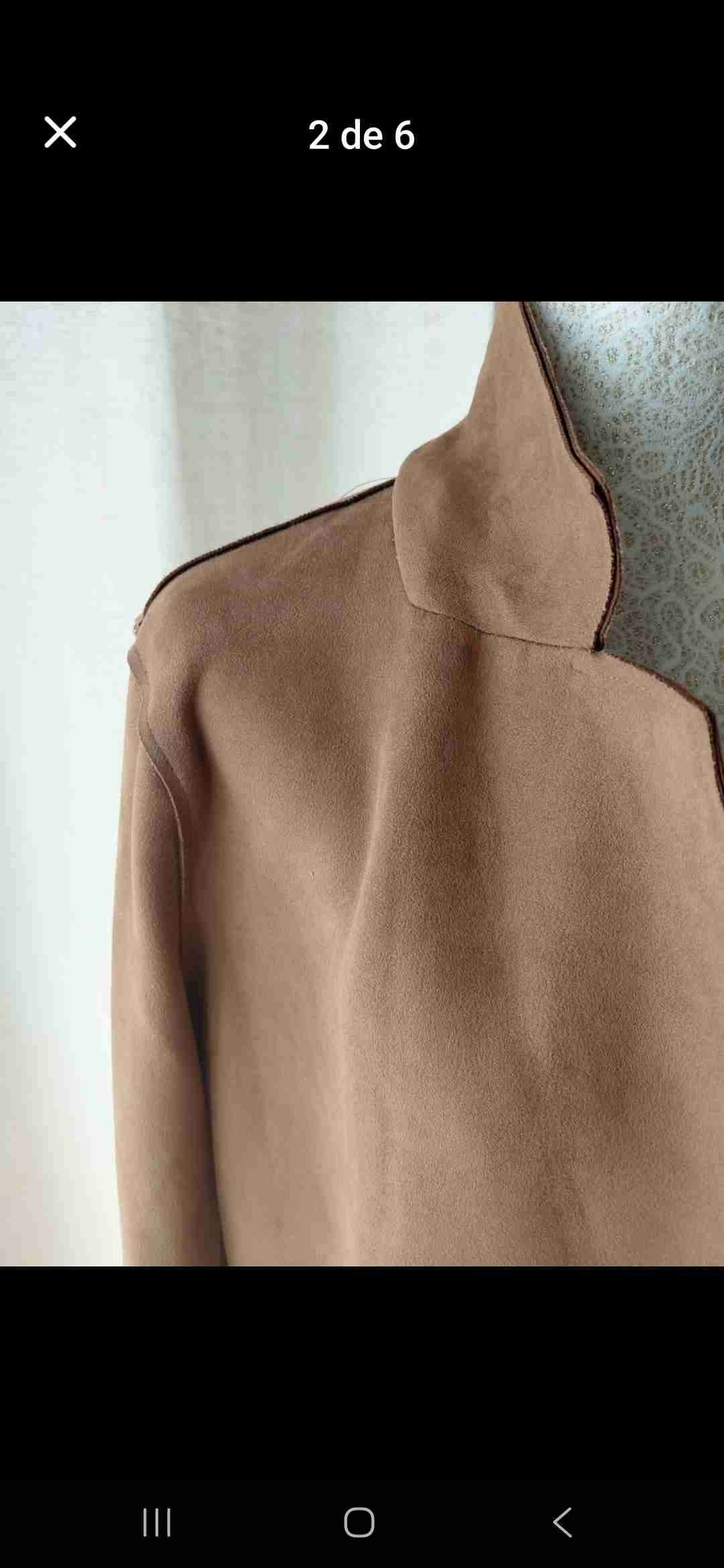 Abrigo marrón claro elegante - miniatura 3