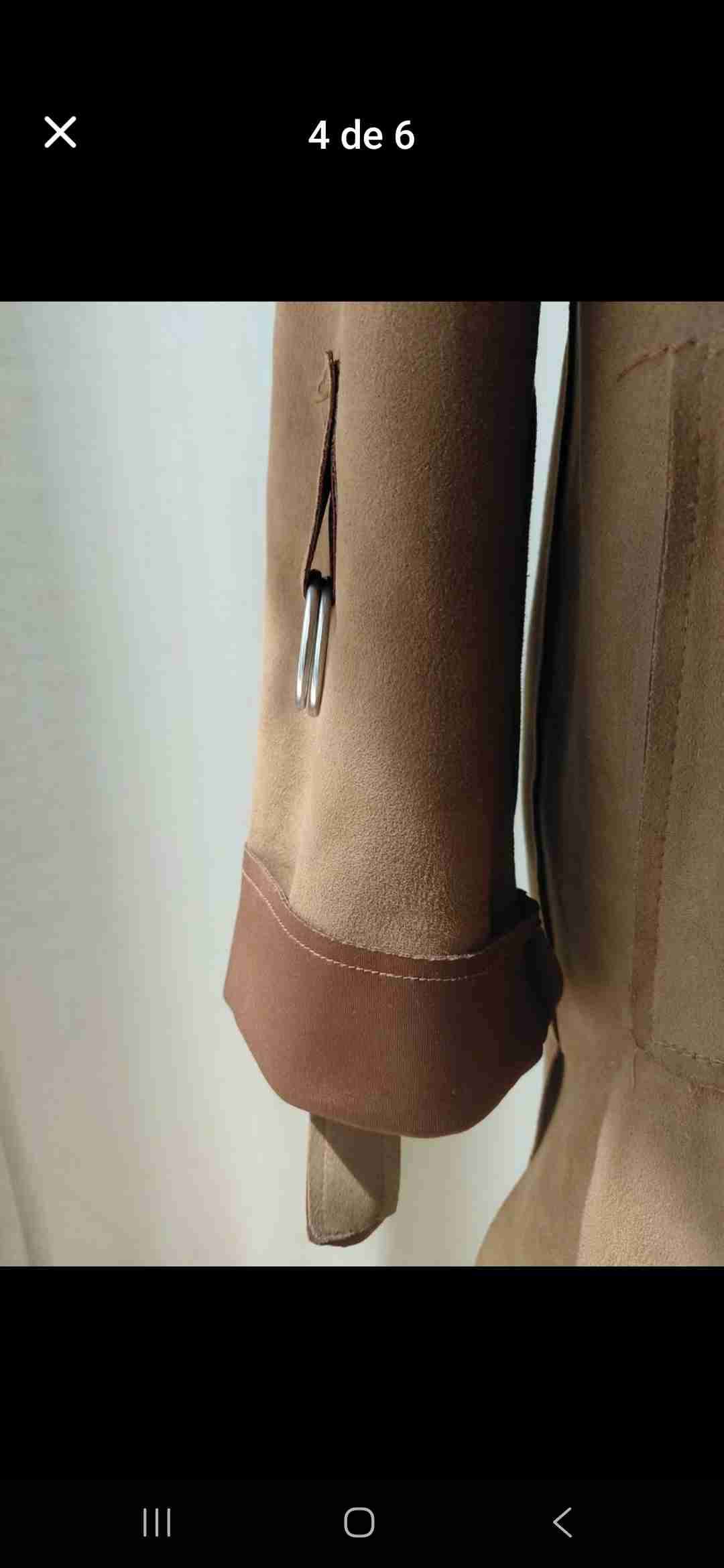 Abrigo marrón claro elegante - miniatura 5