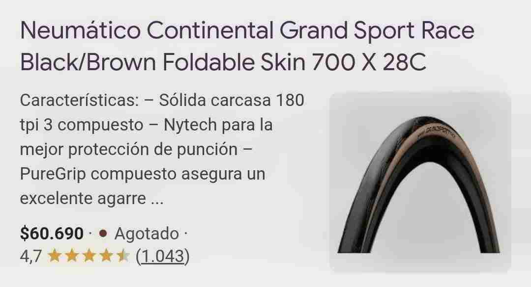 Neumático Continental Sport 700x28C