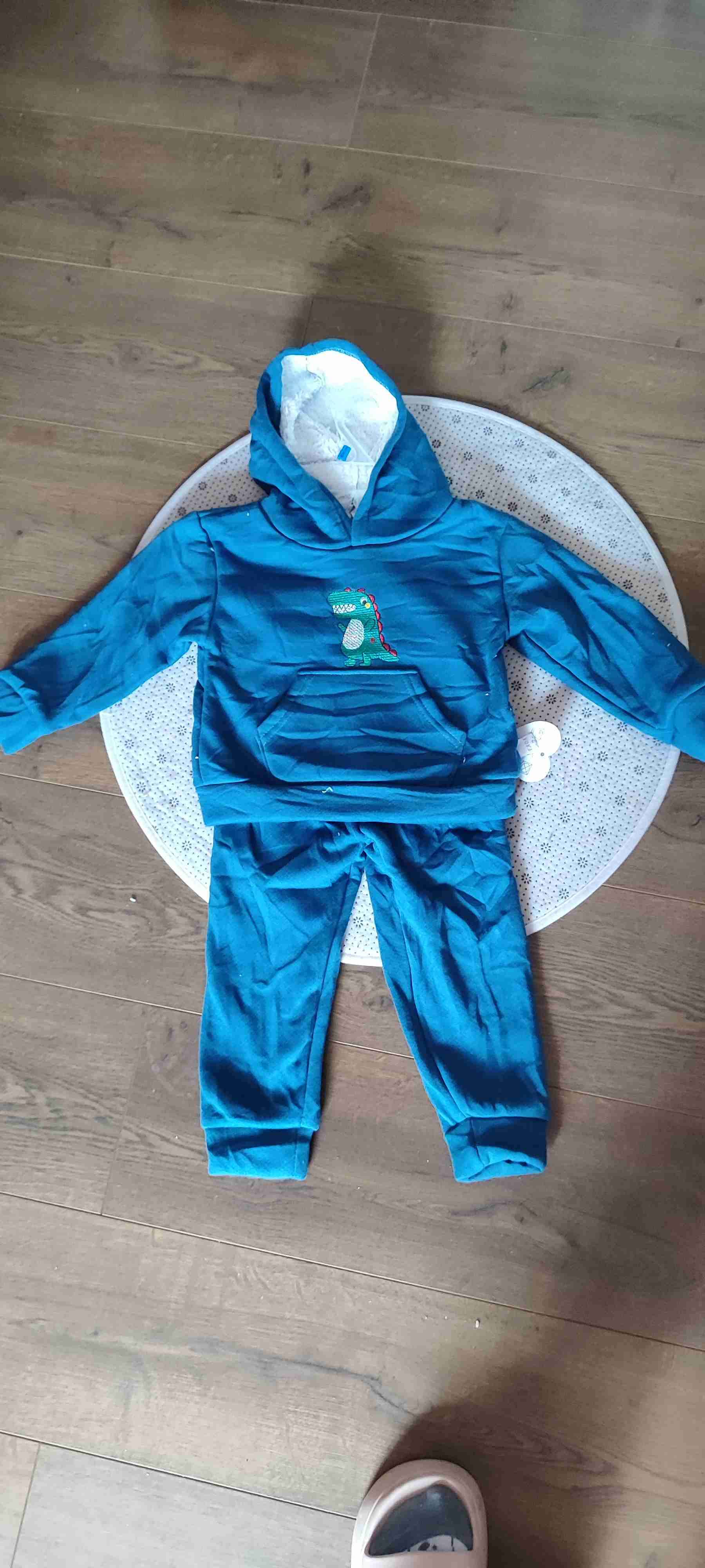 Conjunto niño azul dinosaurio - miniatura 1